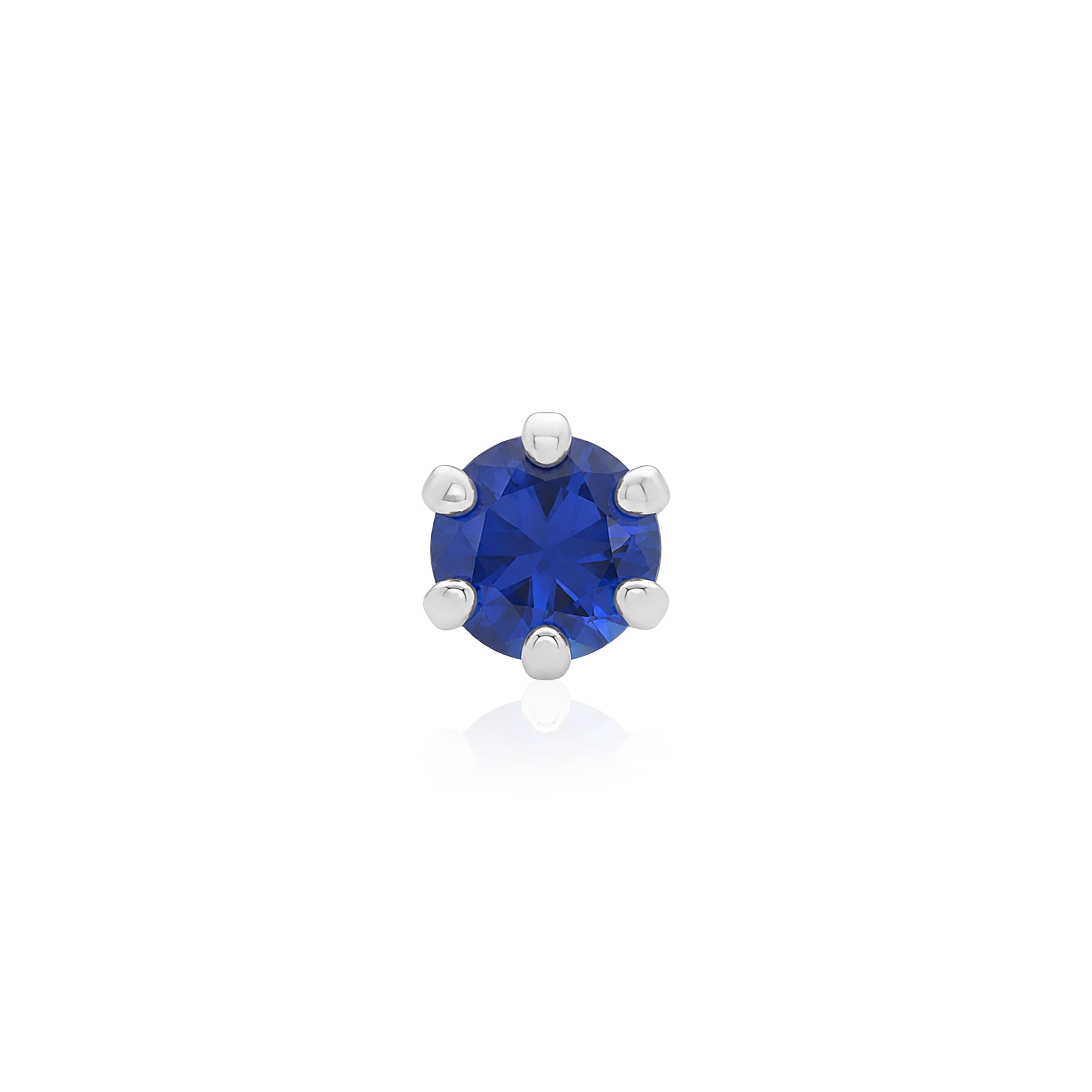 Royal Blue Gemstone Silver Nosepin