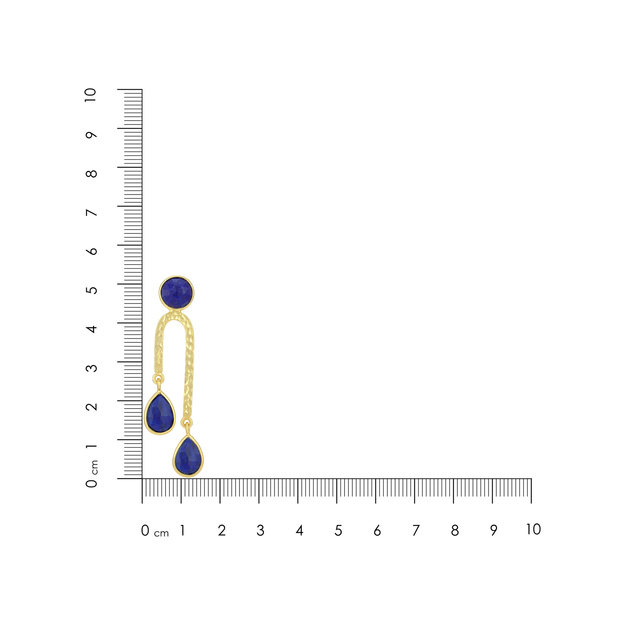 Royal Blue Drop 925 Sterling Silver Earring