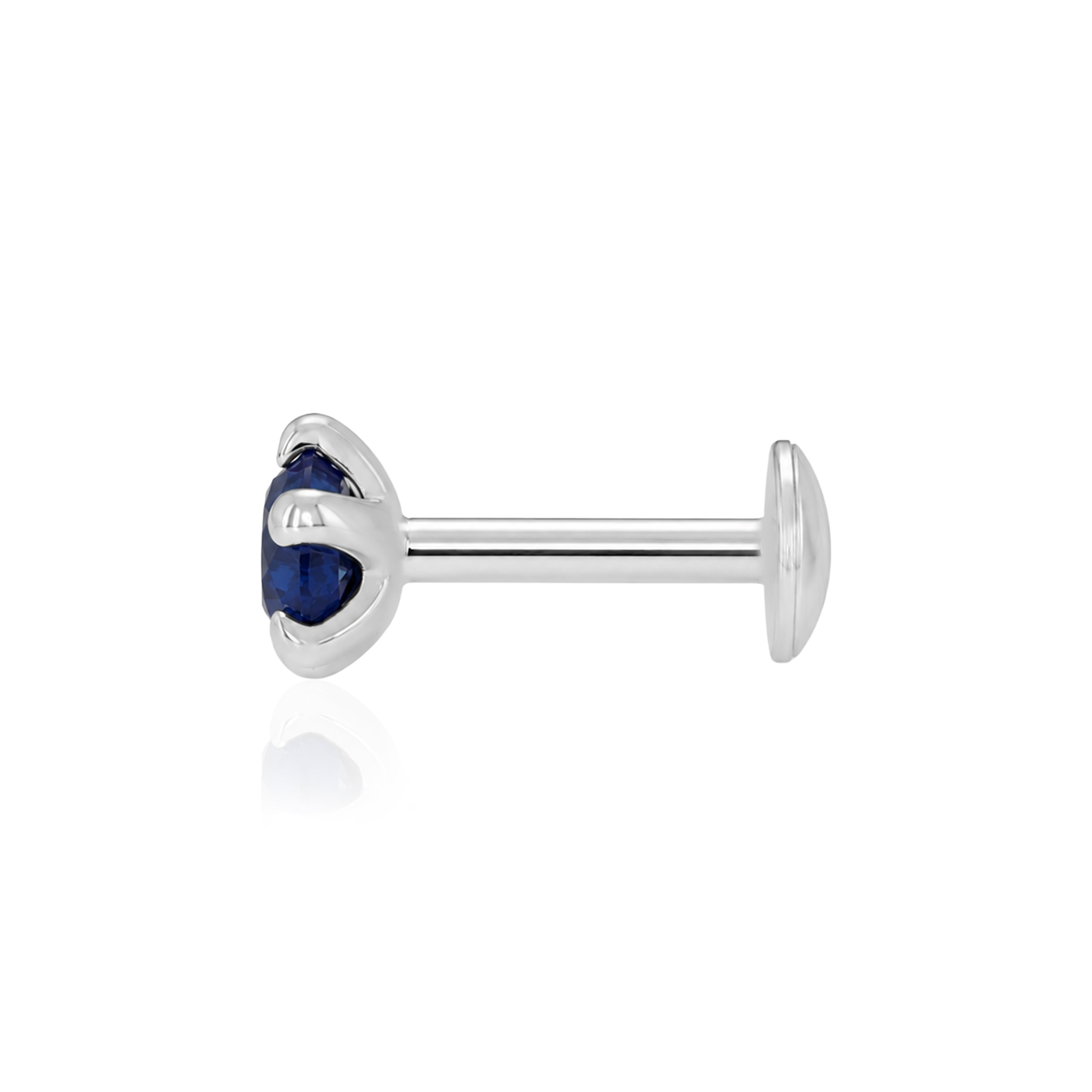 Royal Blue Gemstone Silver Nosepin