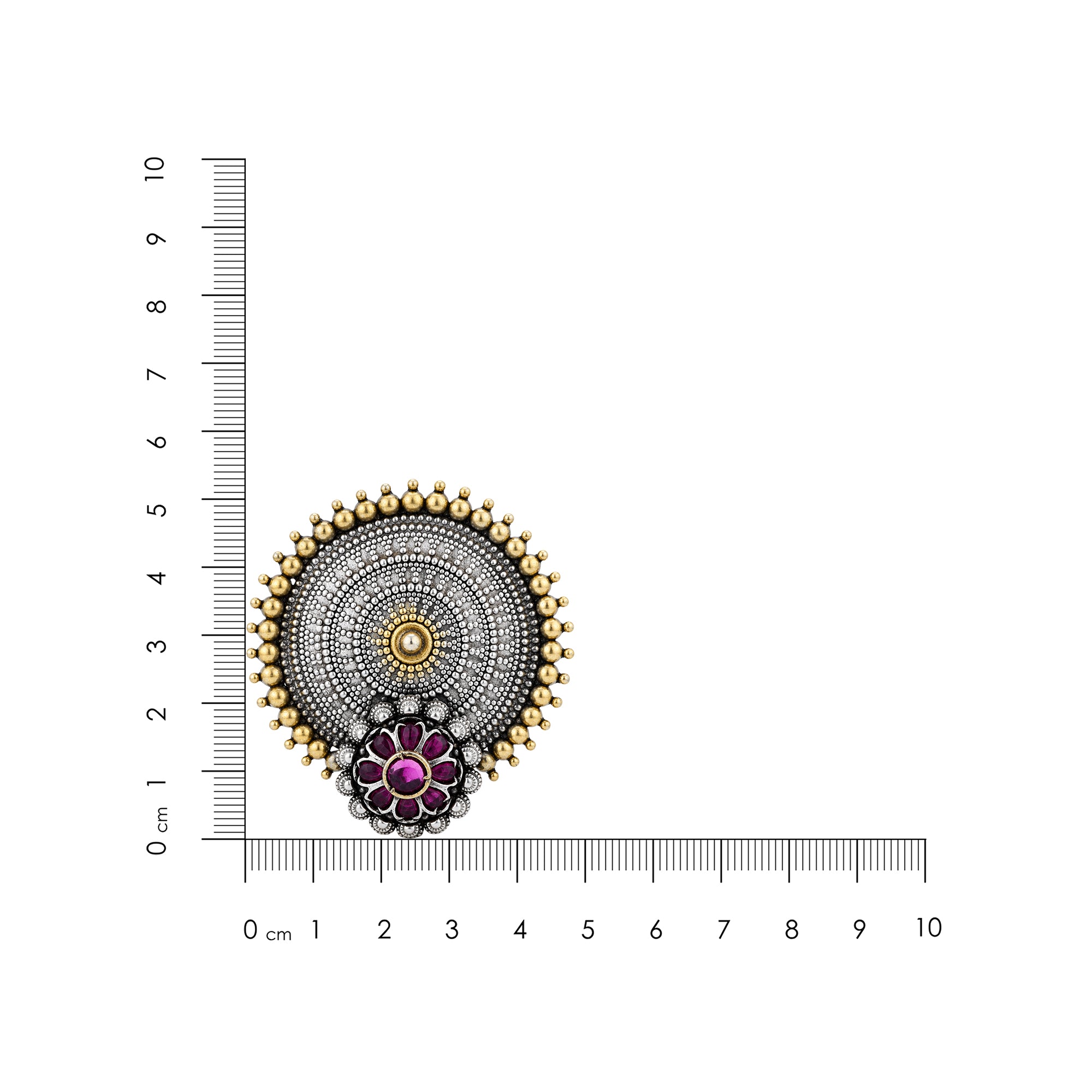 Royal Chakra 925 Sterling Silver Floral Statement Earrings