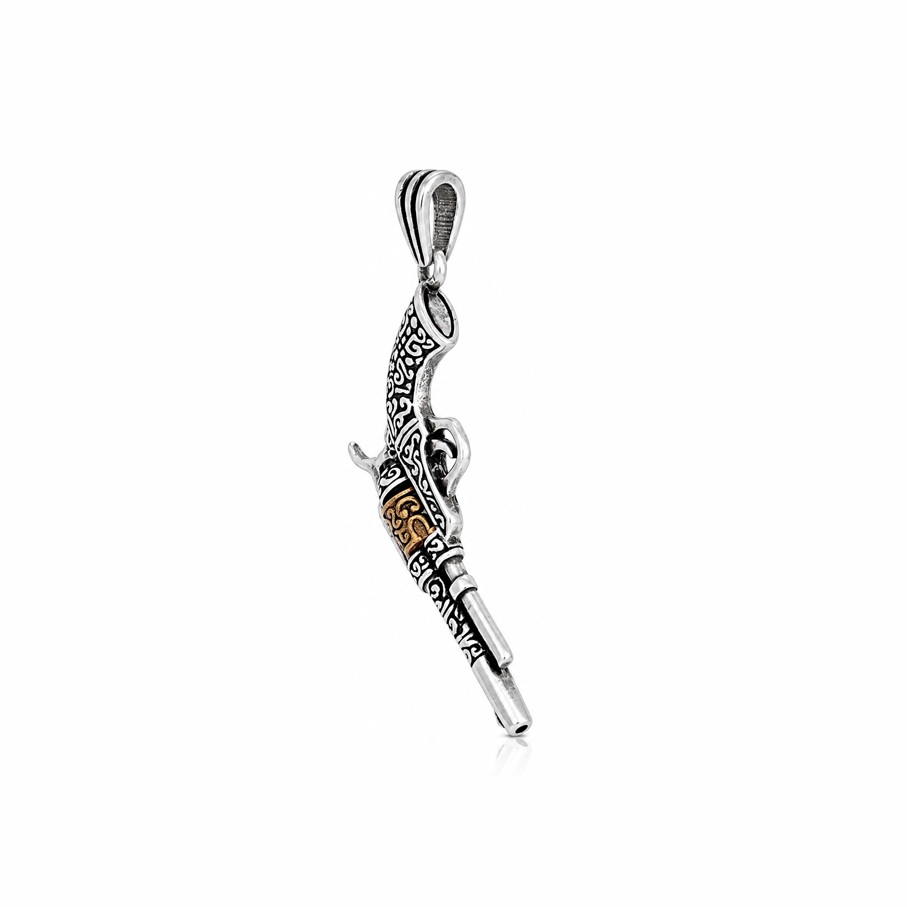 Royal Filigree Pistol 925 Sterling Silver HeritagePendant