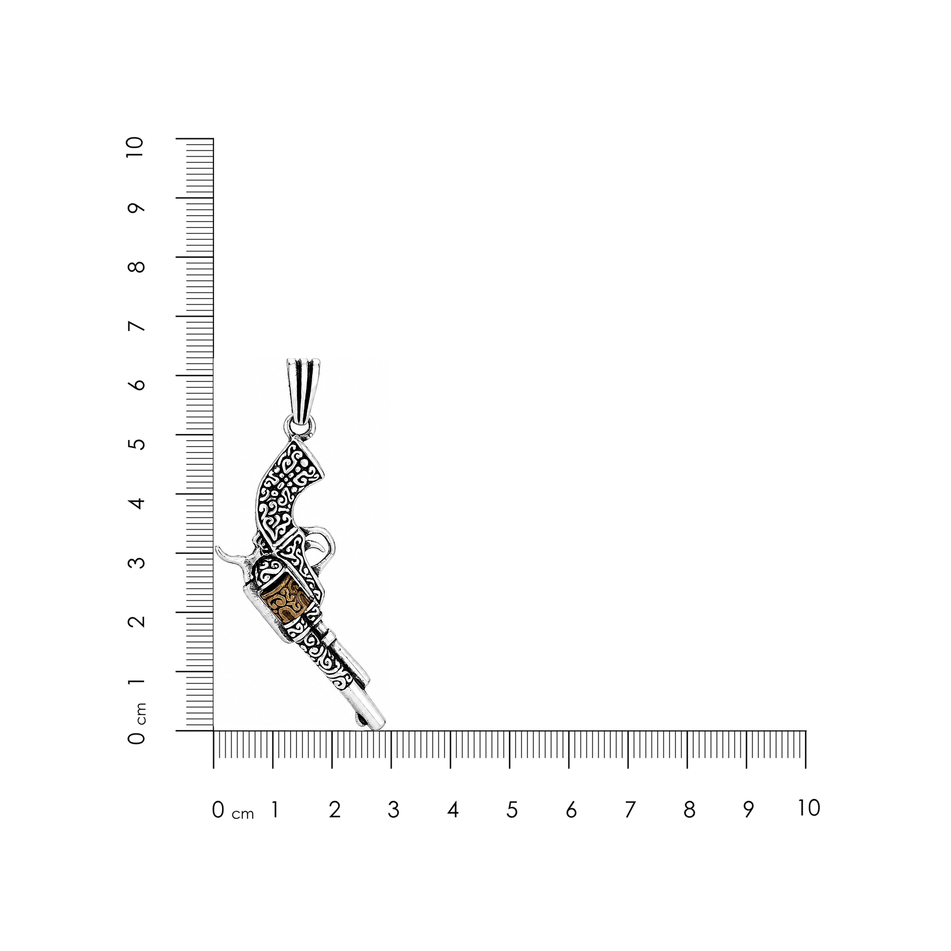Royal FiligreePistol 925Sterling Silver Heritage Pendant