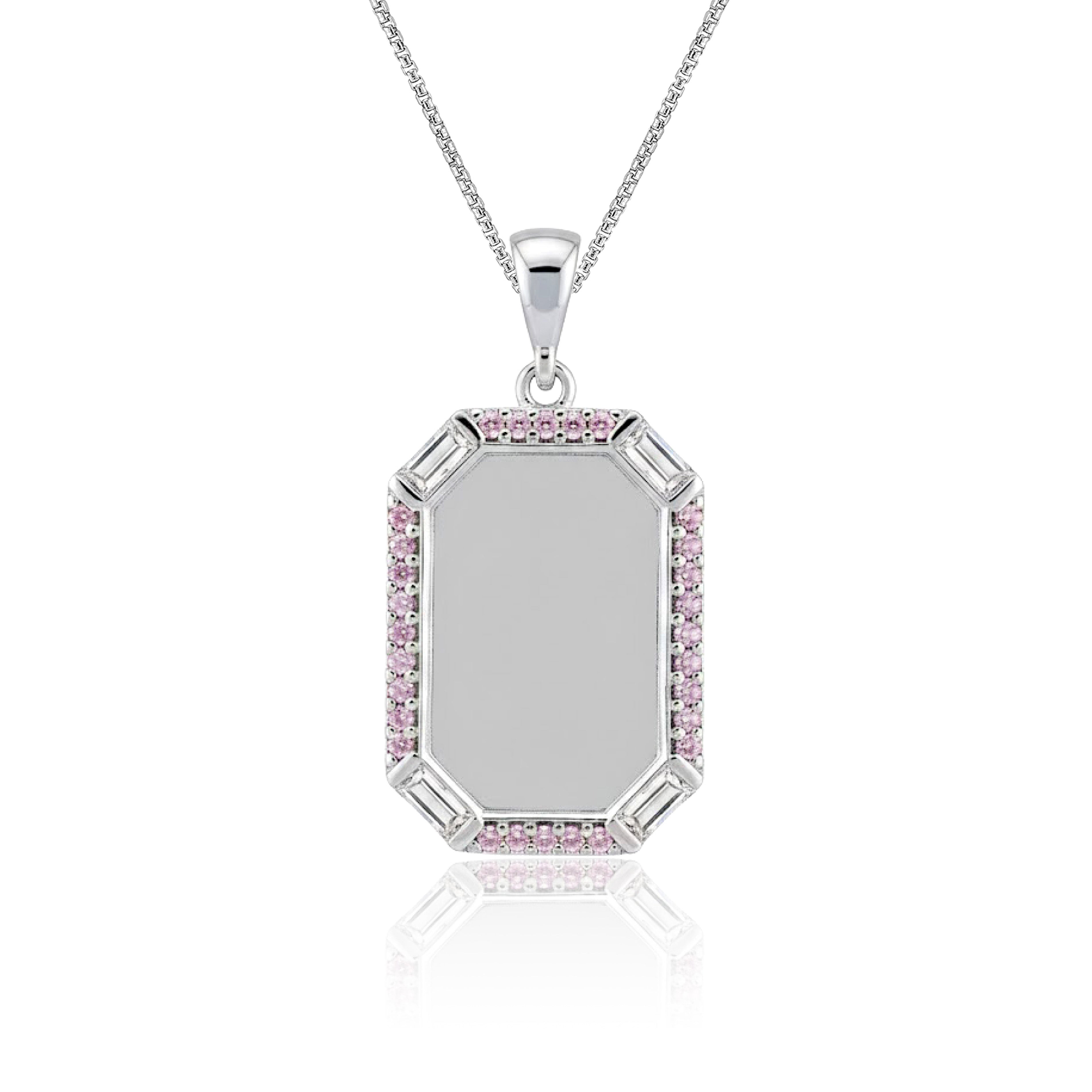 Royal Octagon 925 Sterling Silver Stone Pendant