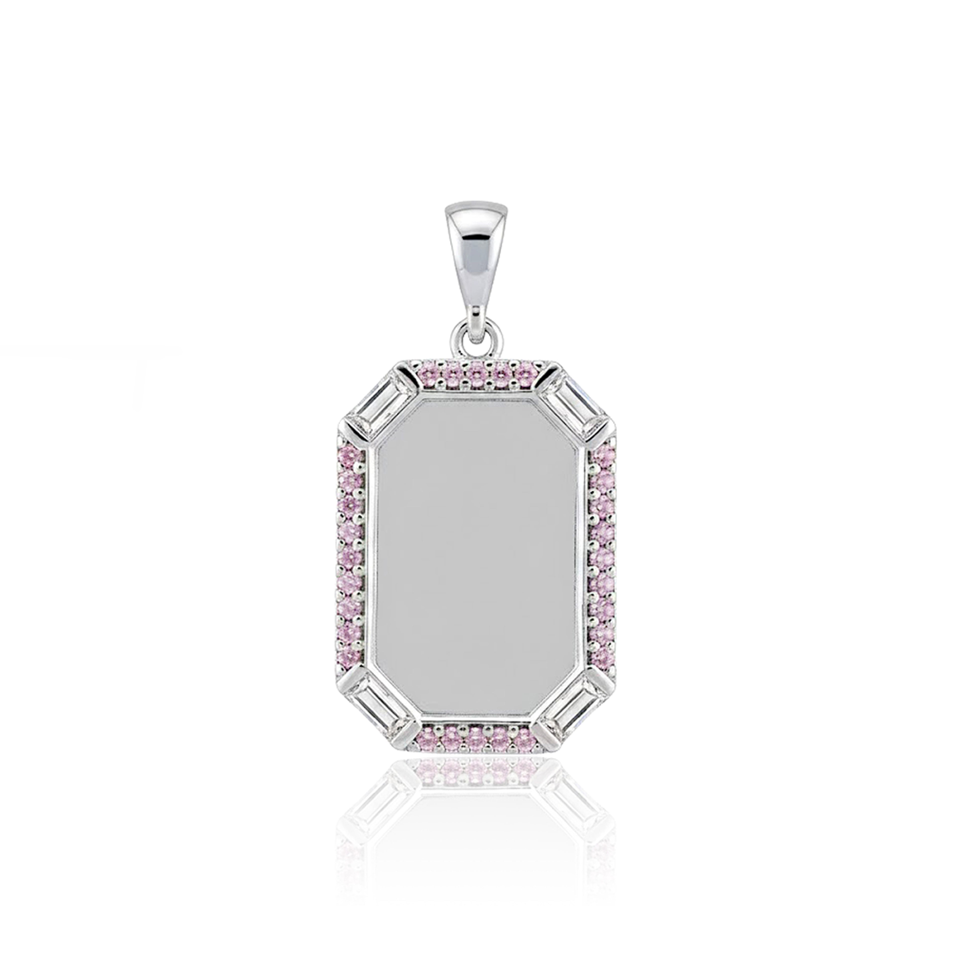 Royal Octagon 925 Sterling Silver Stone Pendant