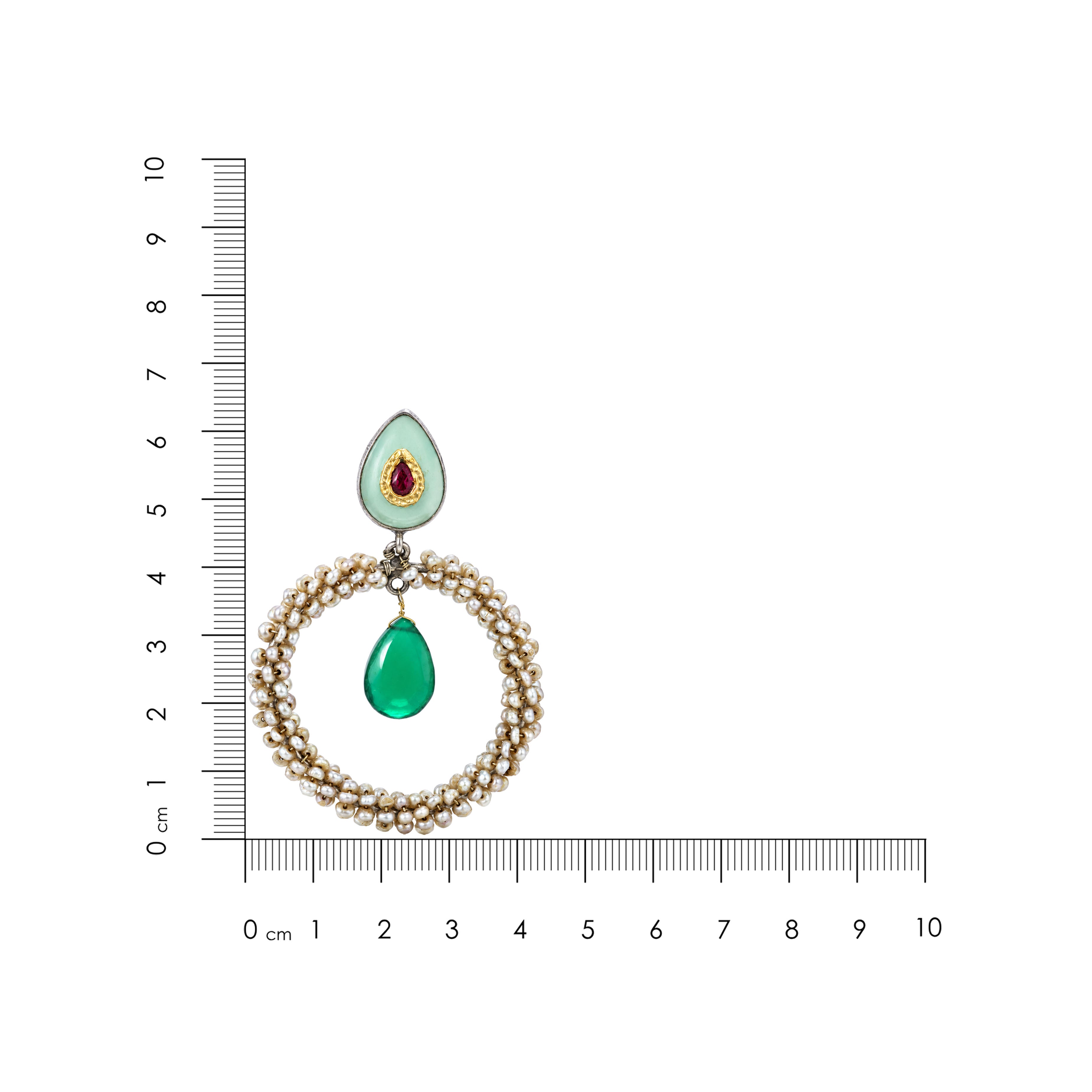 Royal Pearl 925 Sterling Silver Gemstone Drop Earrings
