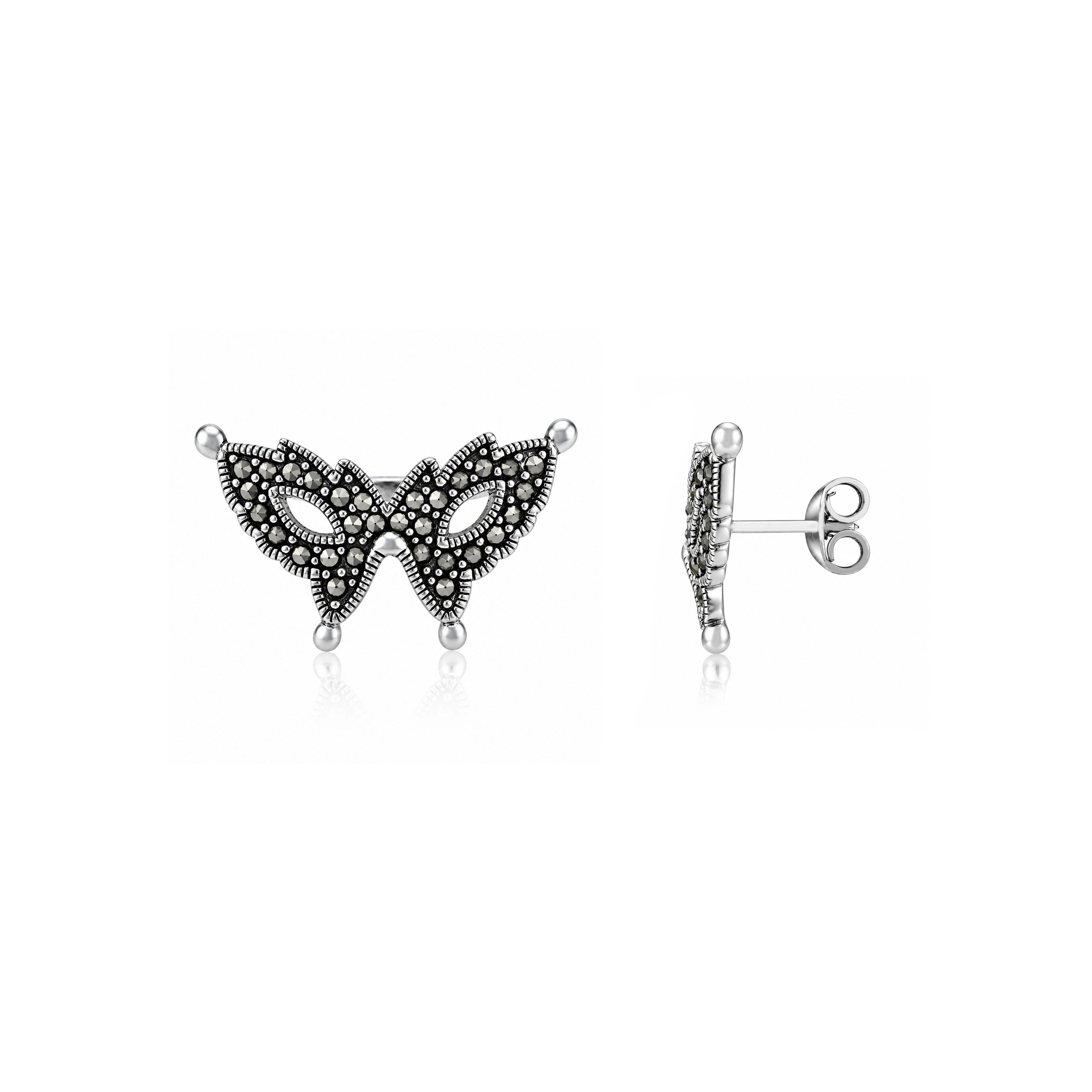 Royal Wing Sparkle 925 Sterling Silver Stud Earrings