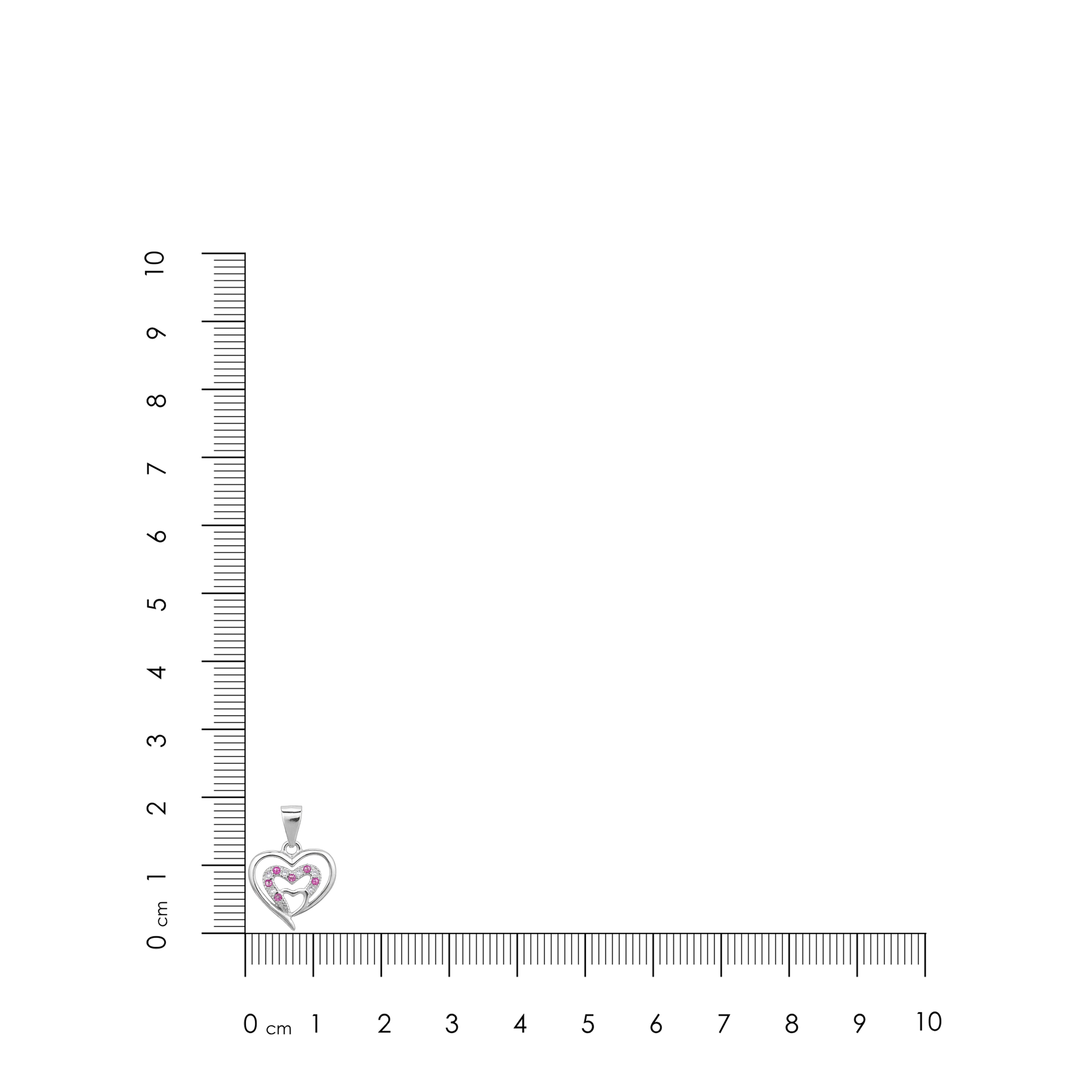 Ruby Heart Dolphin 925 Silver Pendant