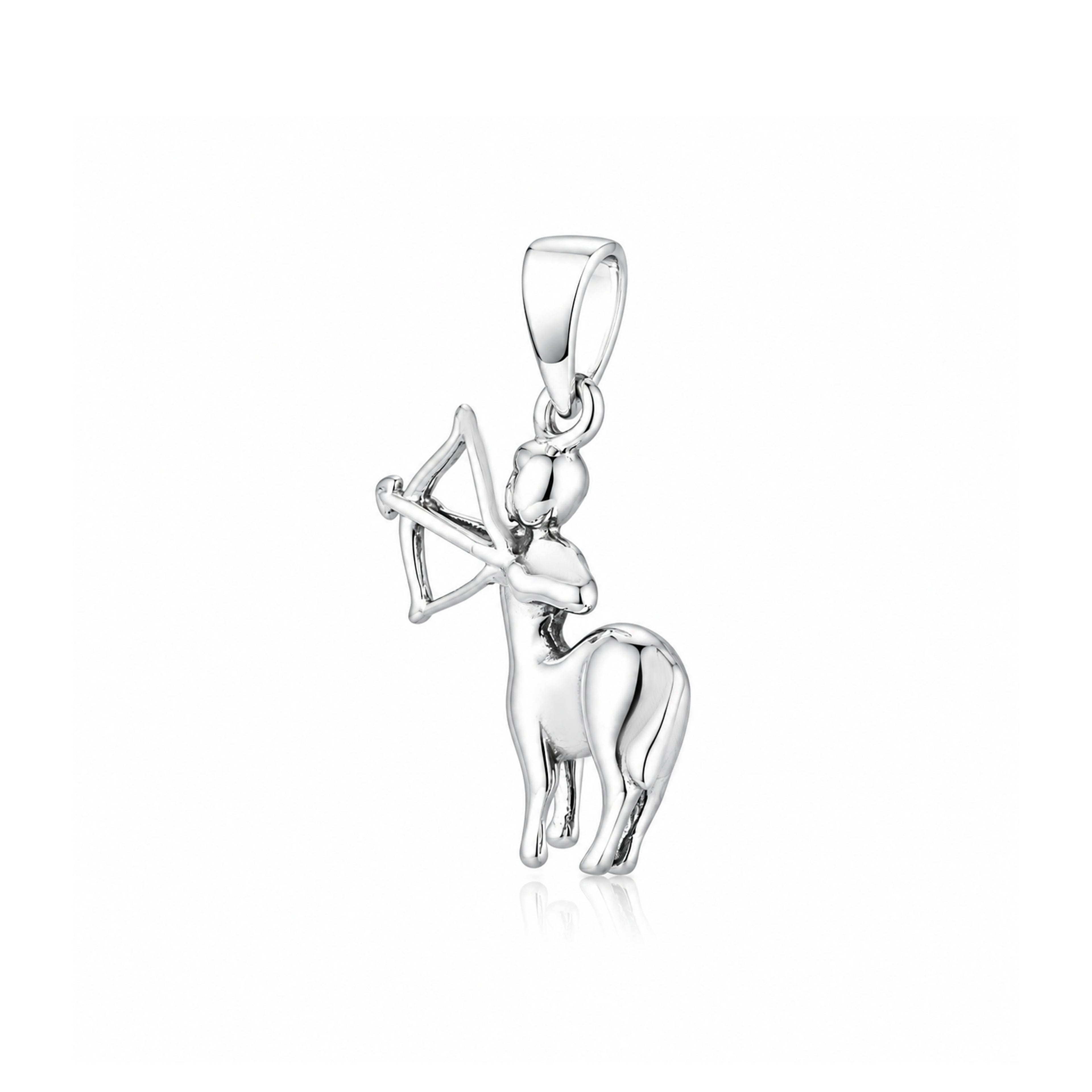 Sagittarius Zodiac Archer 925 Sterling SilverStatement Pendant