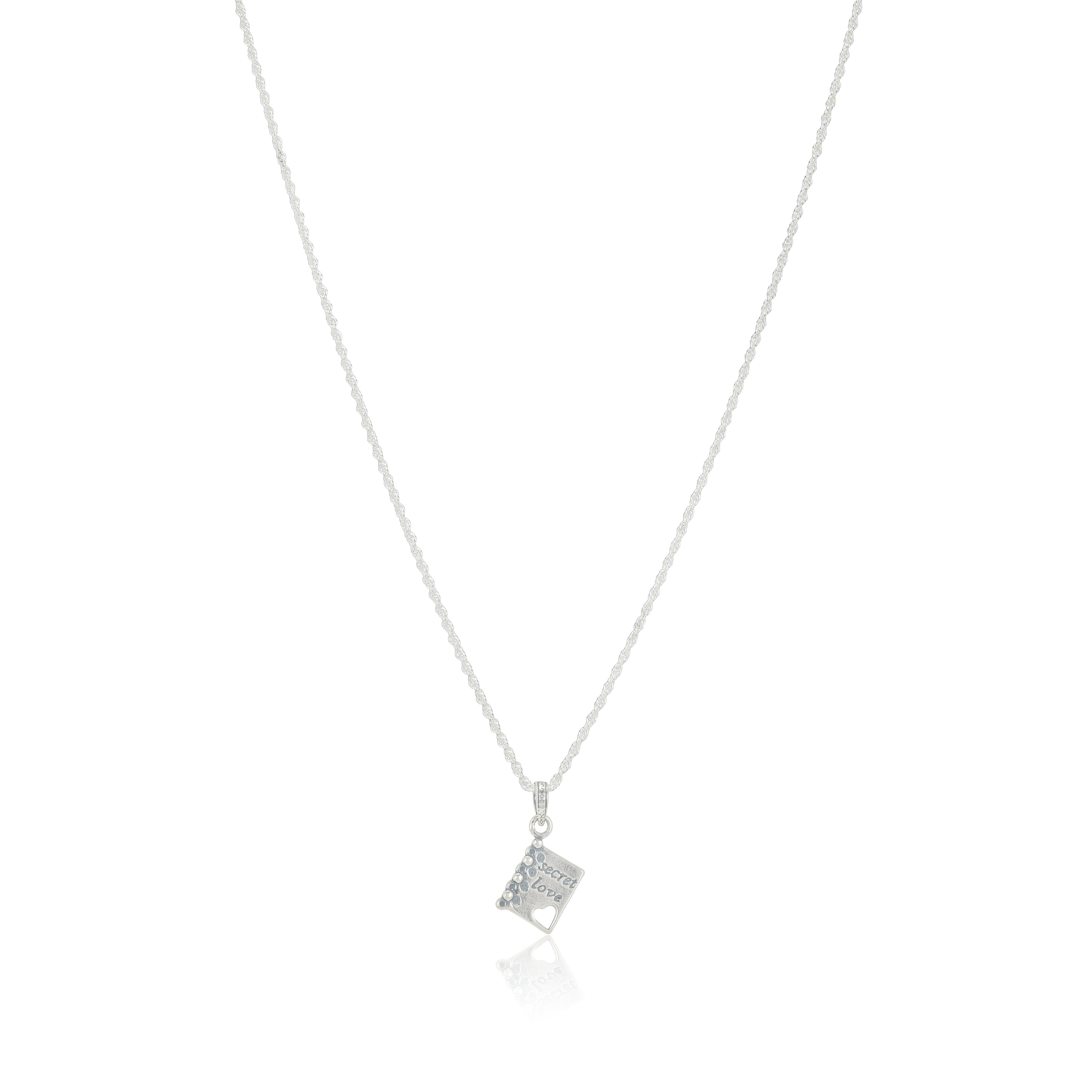 Secret Love 925 Rhodium Dairy Charm Chain Pendants