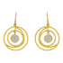 Serene Spiral 925 Moonstone Halo Earrings