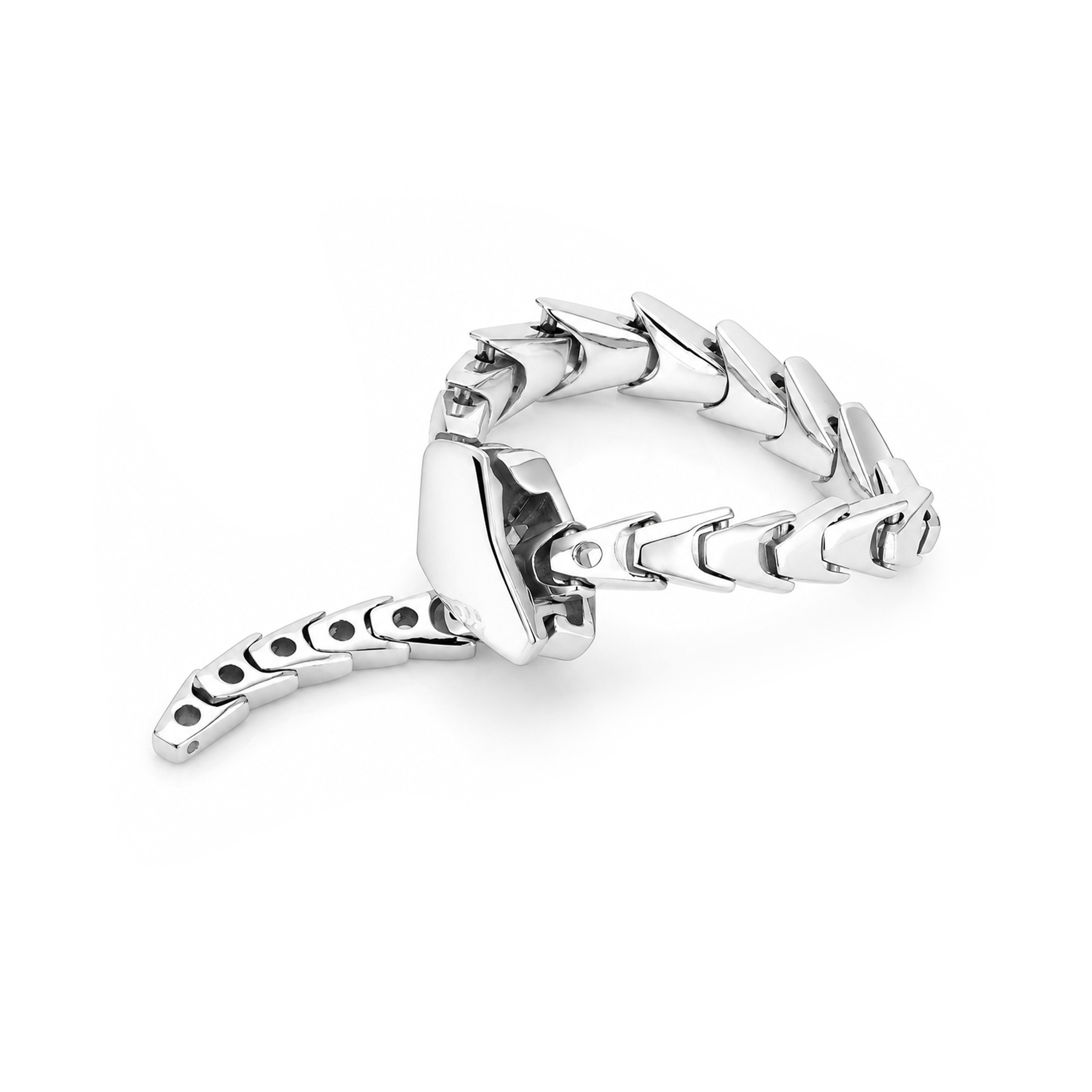 Serpentine Spine Sculptural 925 Sterling Silver Ring