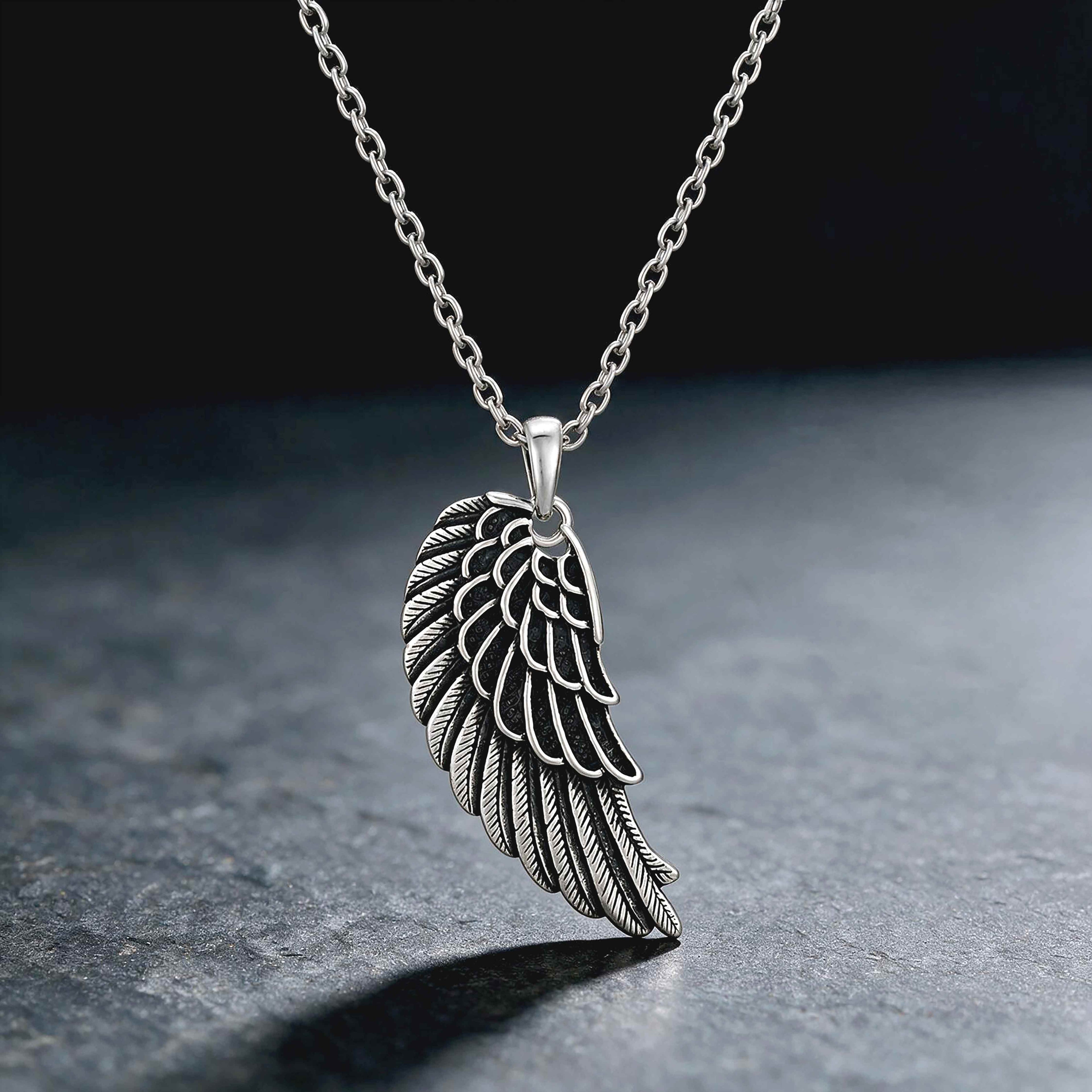 Silver Angel Wing Rakhi Pendant