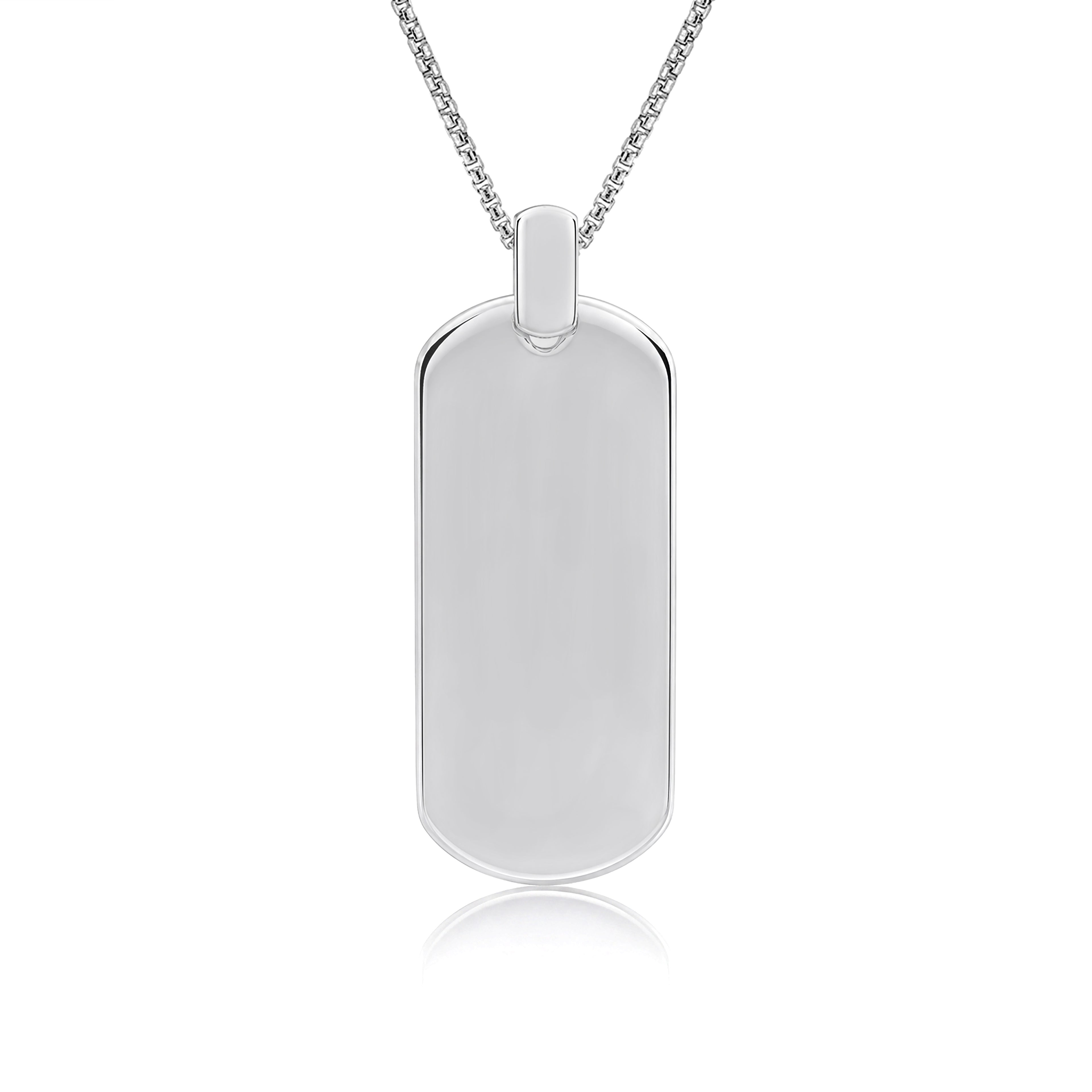 Silver Dog Tag Rakhi Pendant