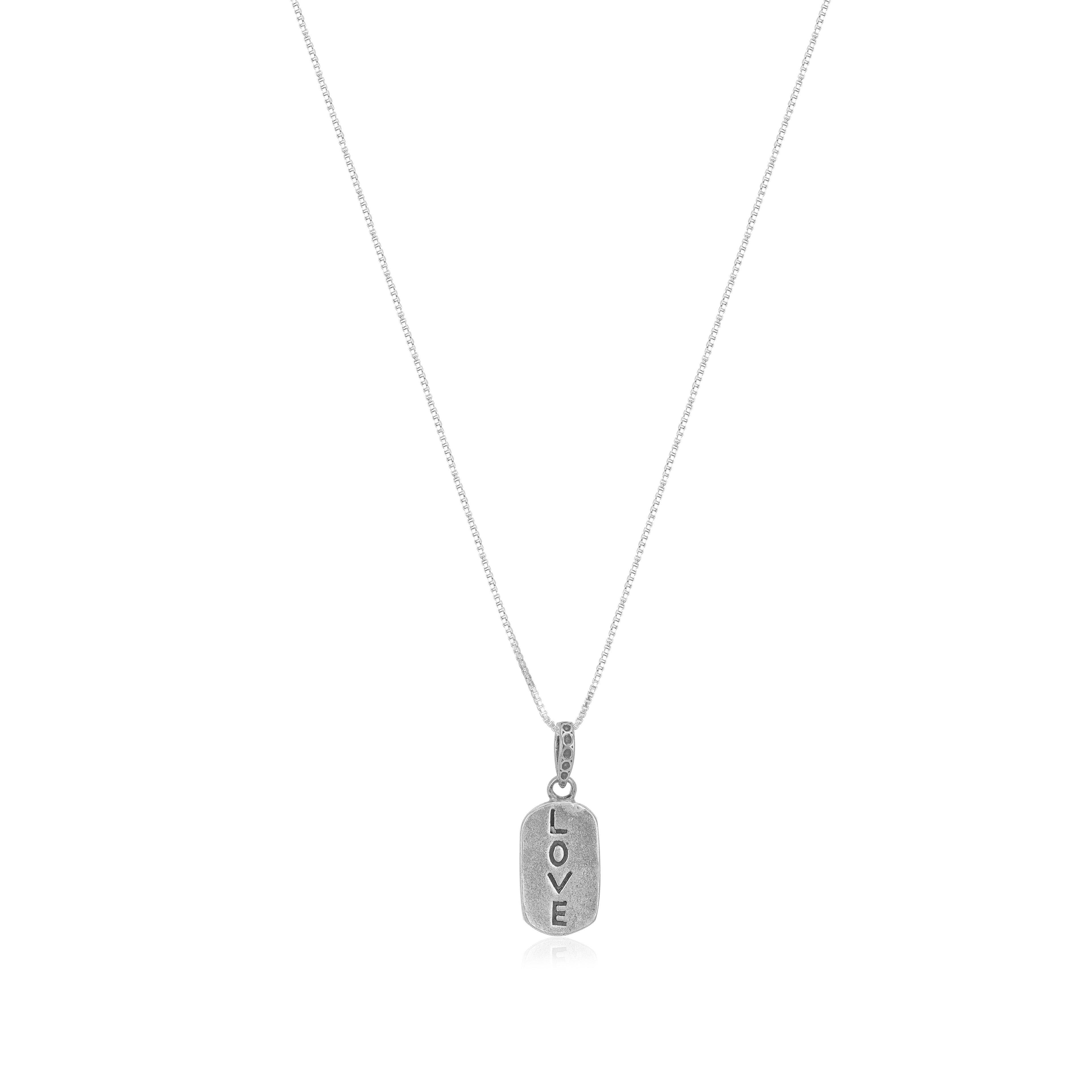 925 My Life My Rules Rhodium Plated Statement Chain Pendants
