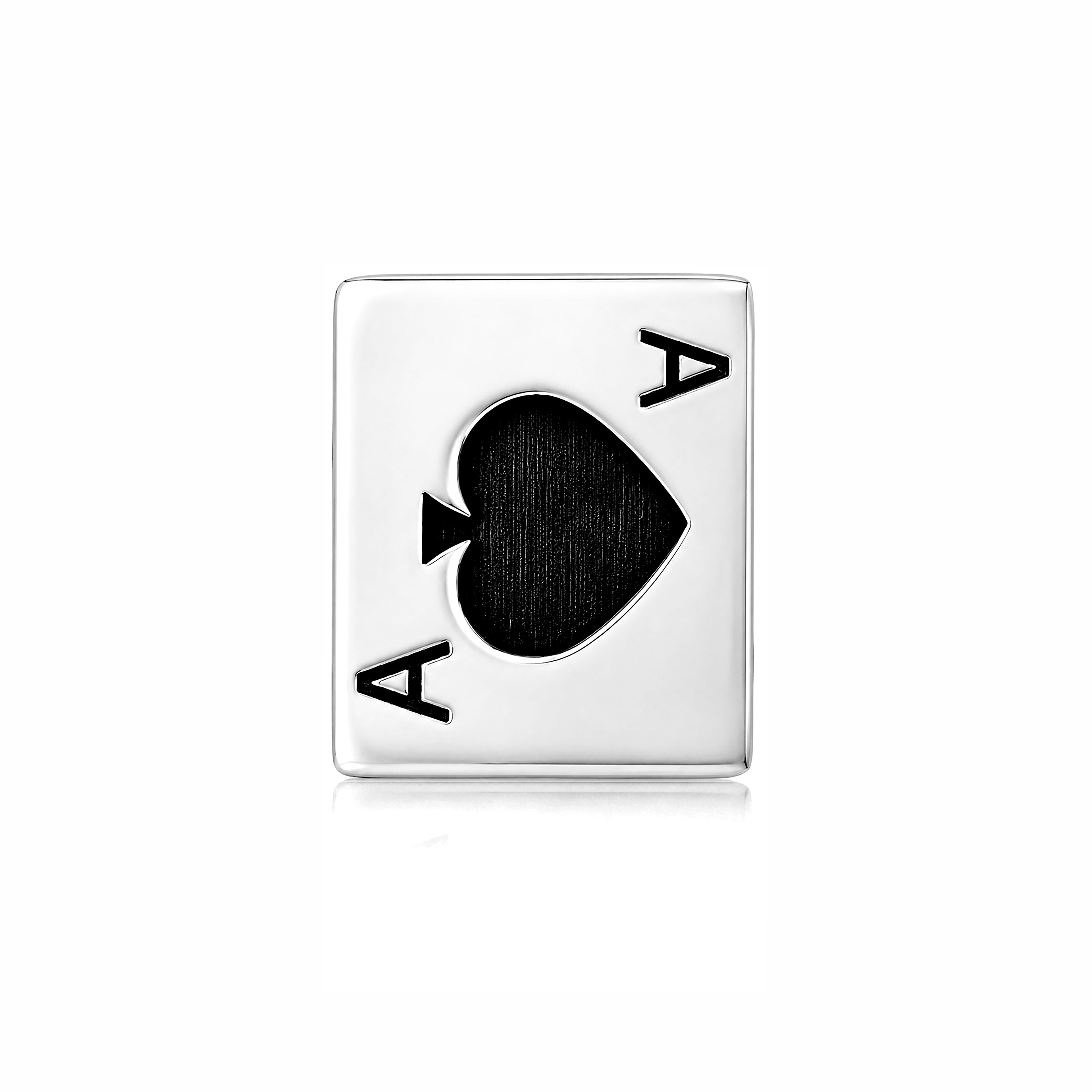 Silver Ace of Spades Poker Cufflinks