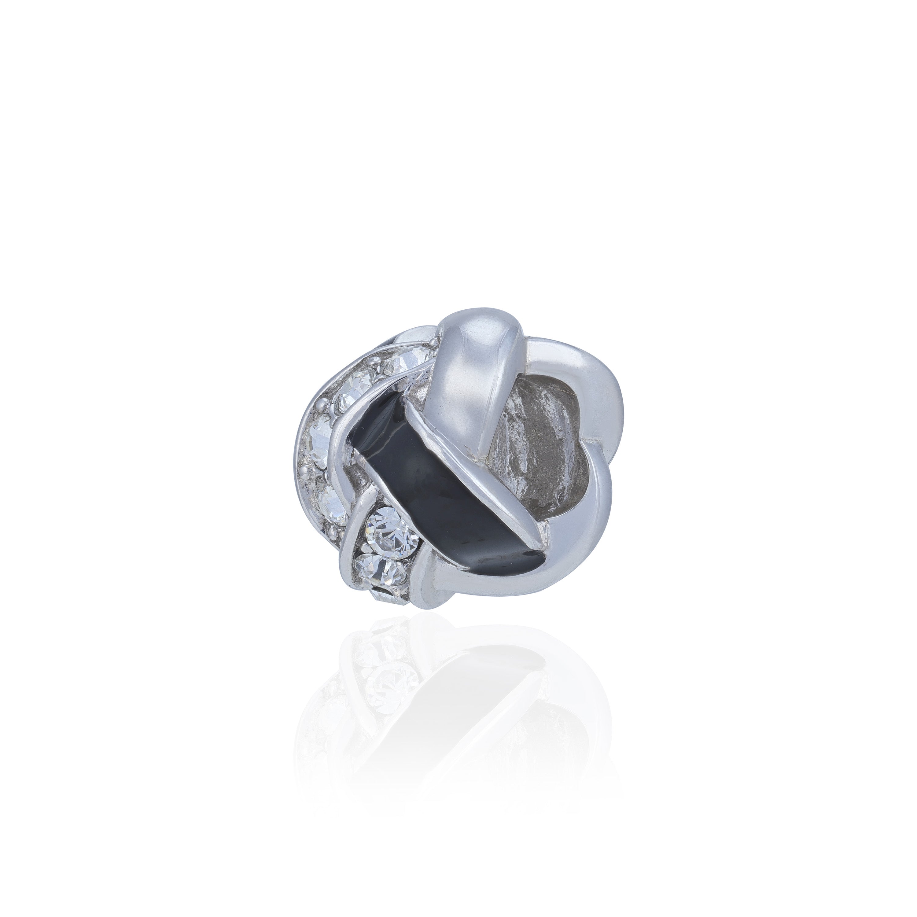 925 Sterling Silver Enchanted Ebony Knot Charm Pendant for Women