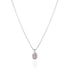 925 Sterling Silver February Month Circle Amethyst Birthstone Chain Pendant For Women