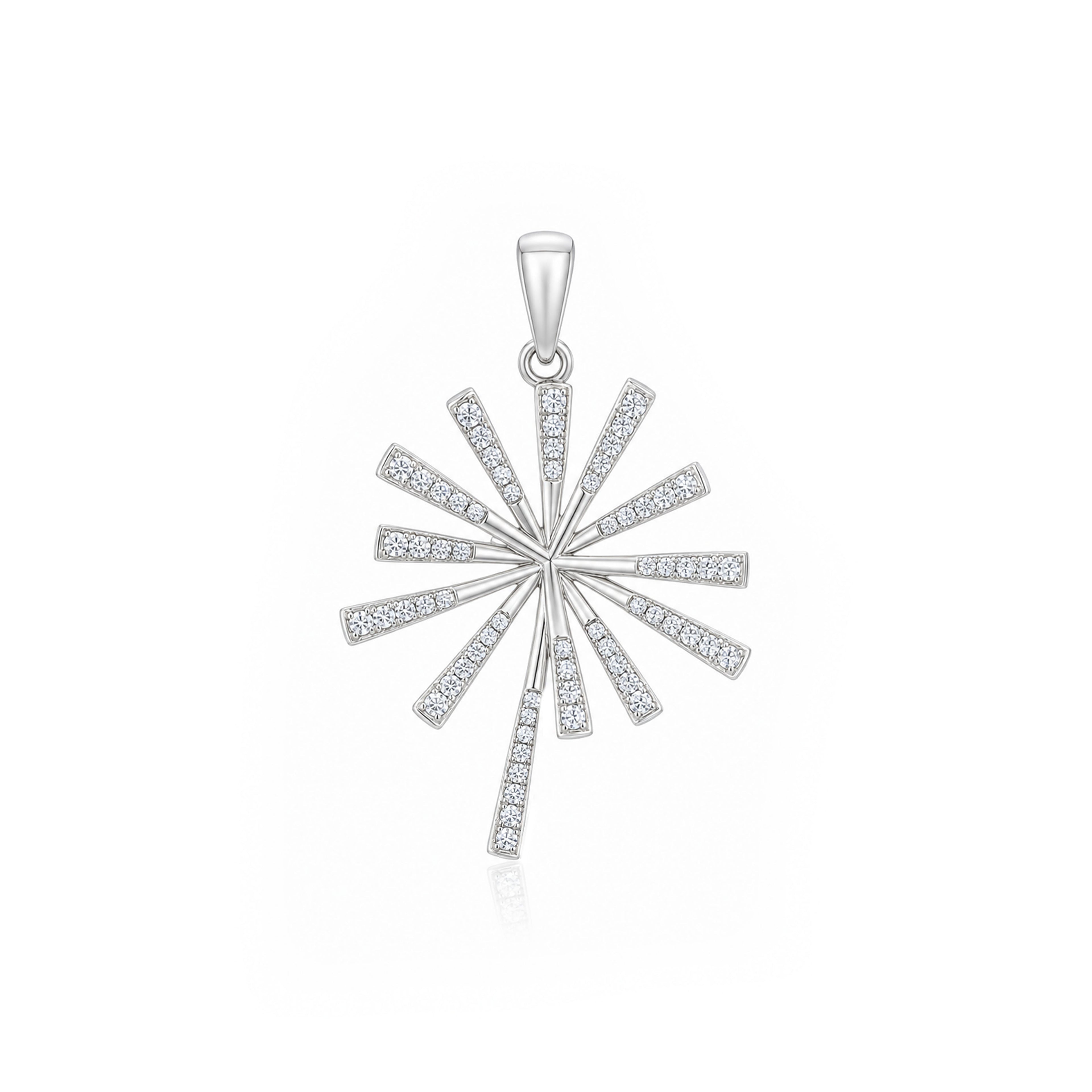 Silver Fireworks Starburst Pendant