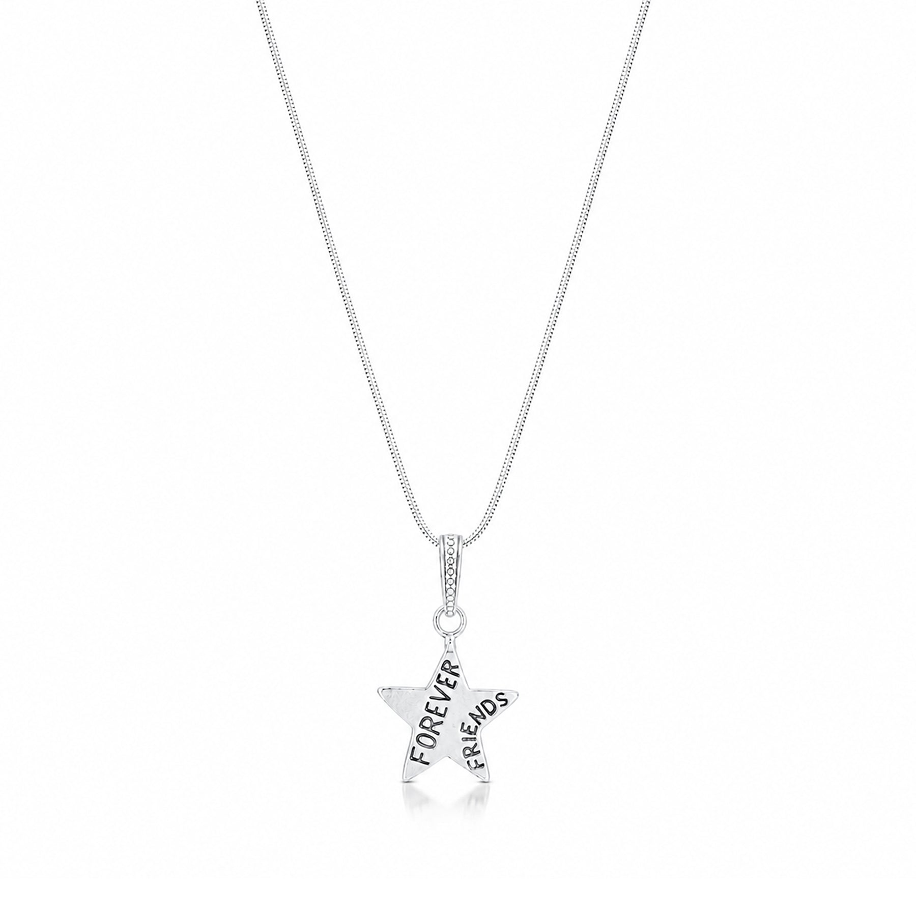 Silver Forever Friends Star Chain Pendant