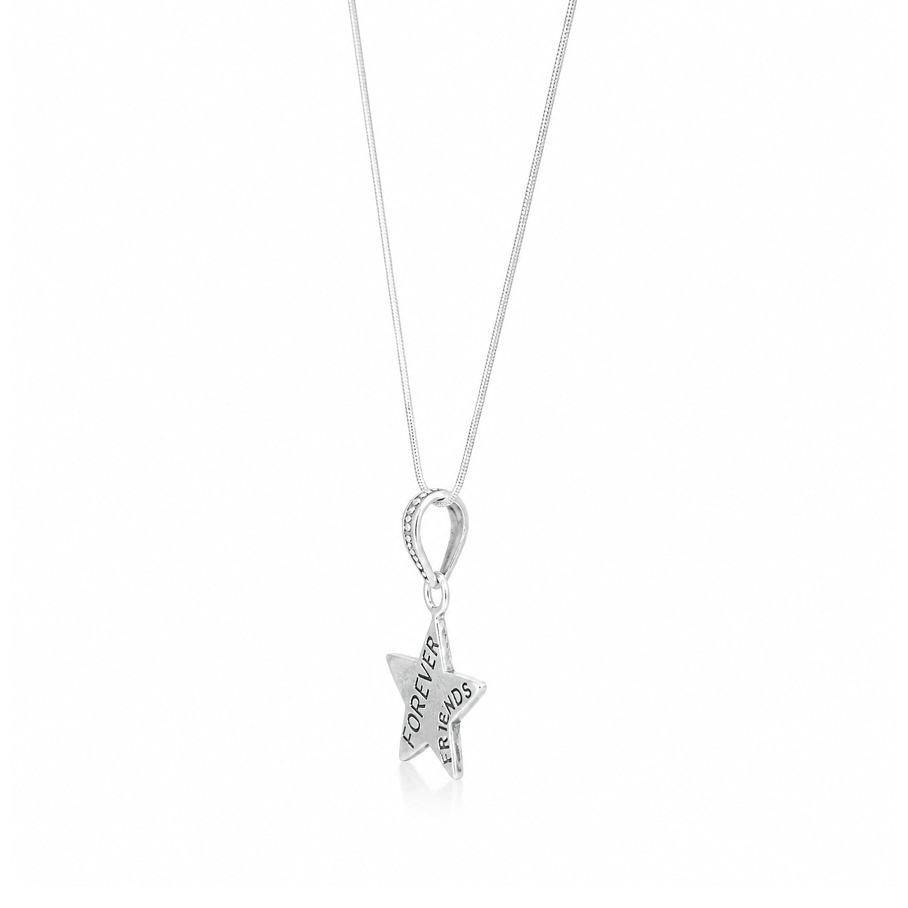 Silver Forever Friends Star Chain Pendant