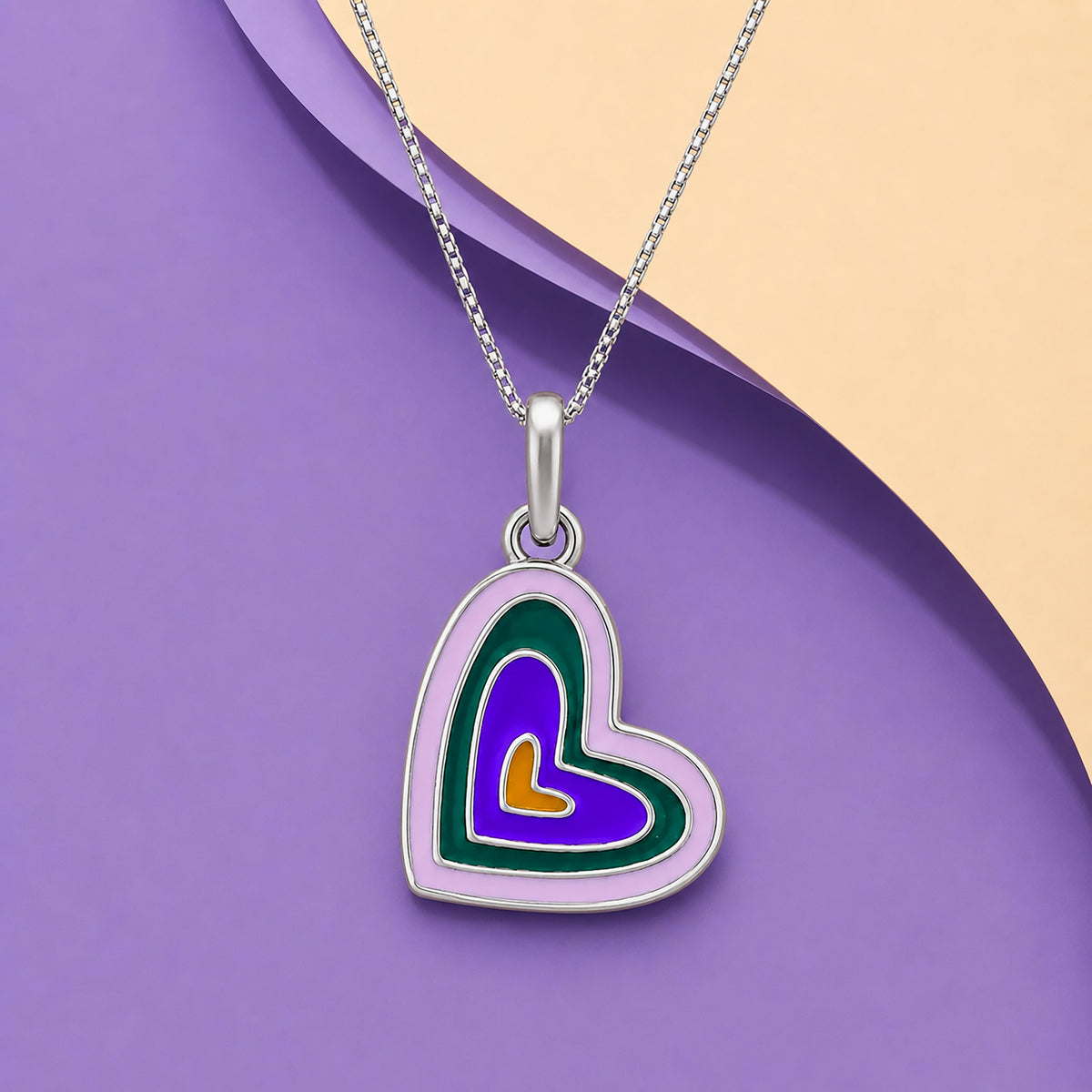 Silver Heart Kids Pendant