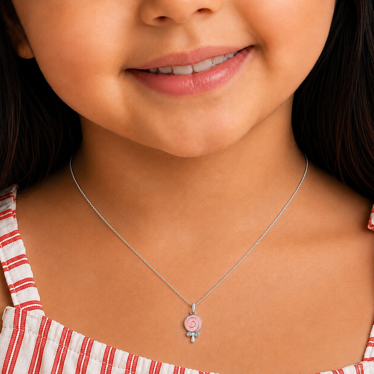 Silver Lollipop Kids Pendant