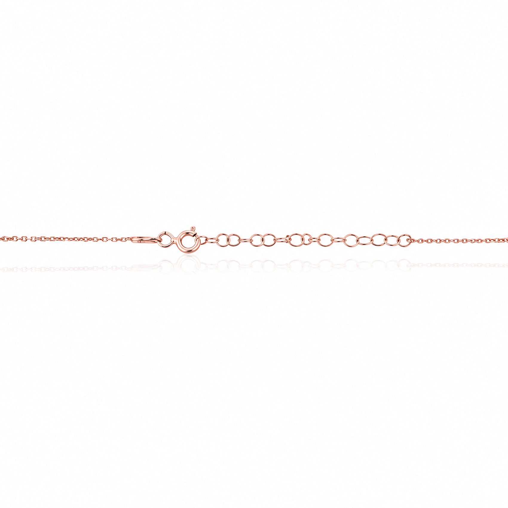 Silver Rose Gold Engravable Rectangle Pendant Chain