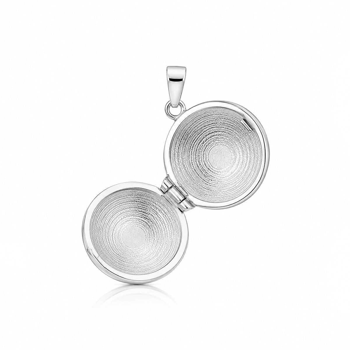 Silver Round Photo LocketRakhi Pendant