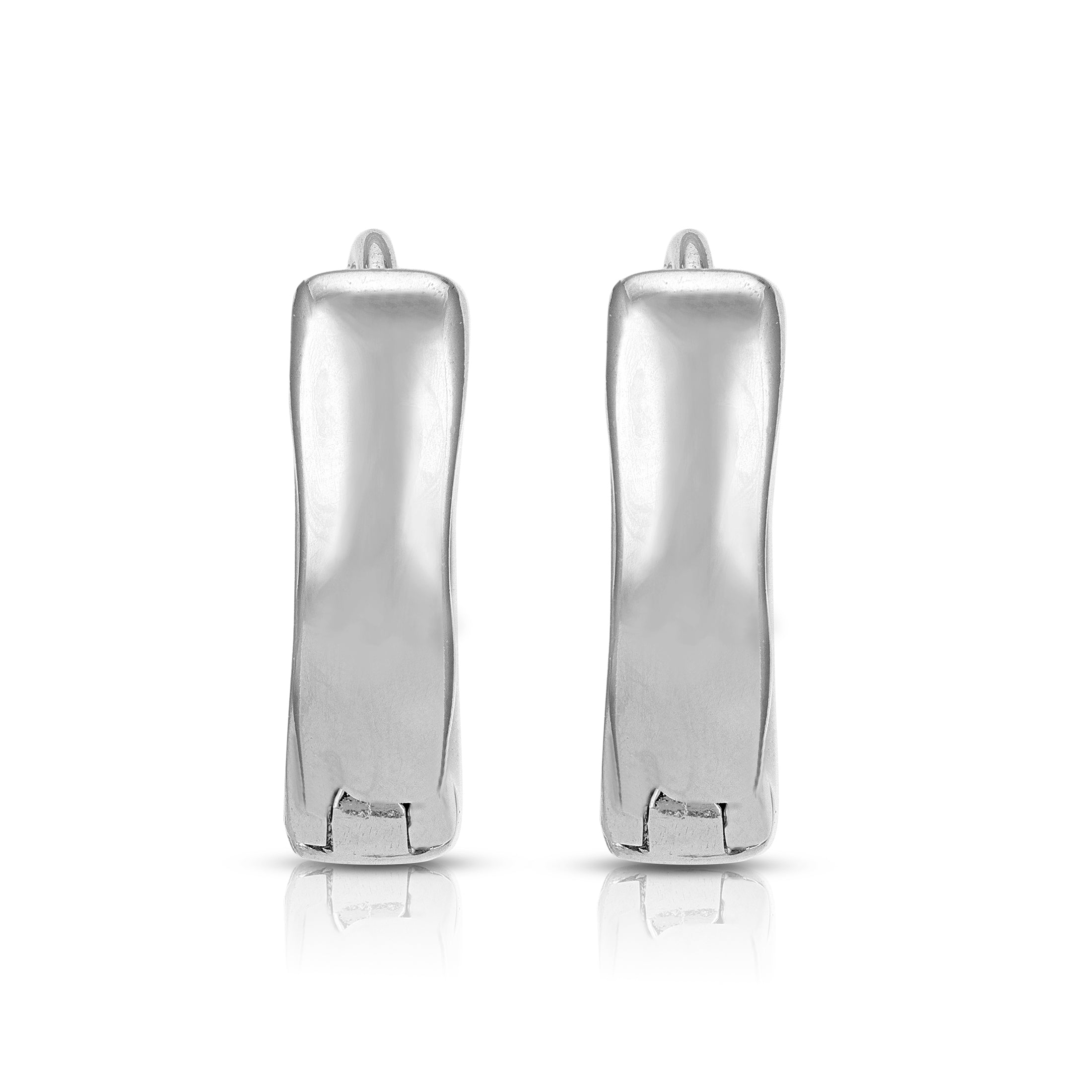 Slanted Edge 925 Sterling Silver Chic Earring for Women