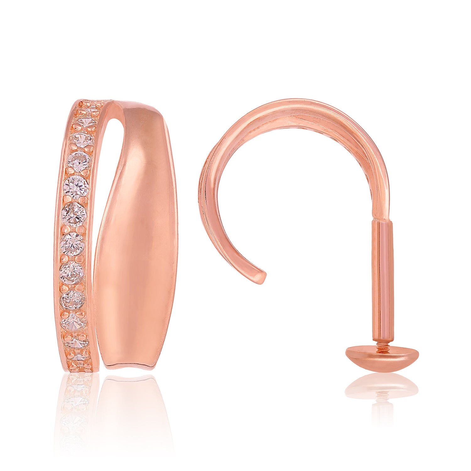 Sleek Glow 925 Sterling Silver Hoop Earring for Women