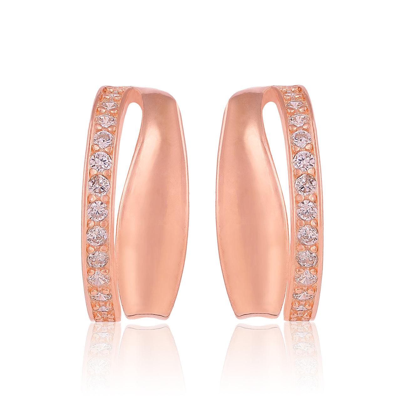 Sleek Glow 925 Sterling Silver Hoop Earring for Women