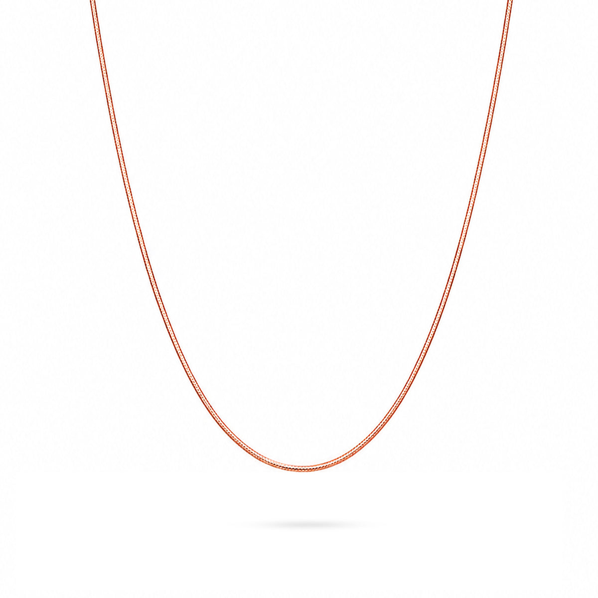 Sleek Rose Gold Snake Sterling Silver Chain