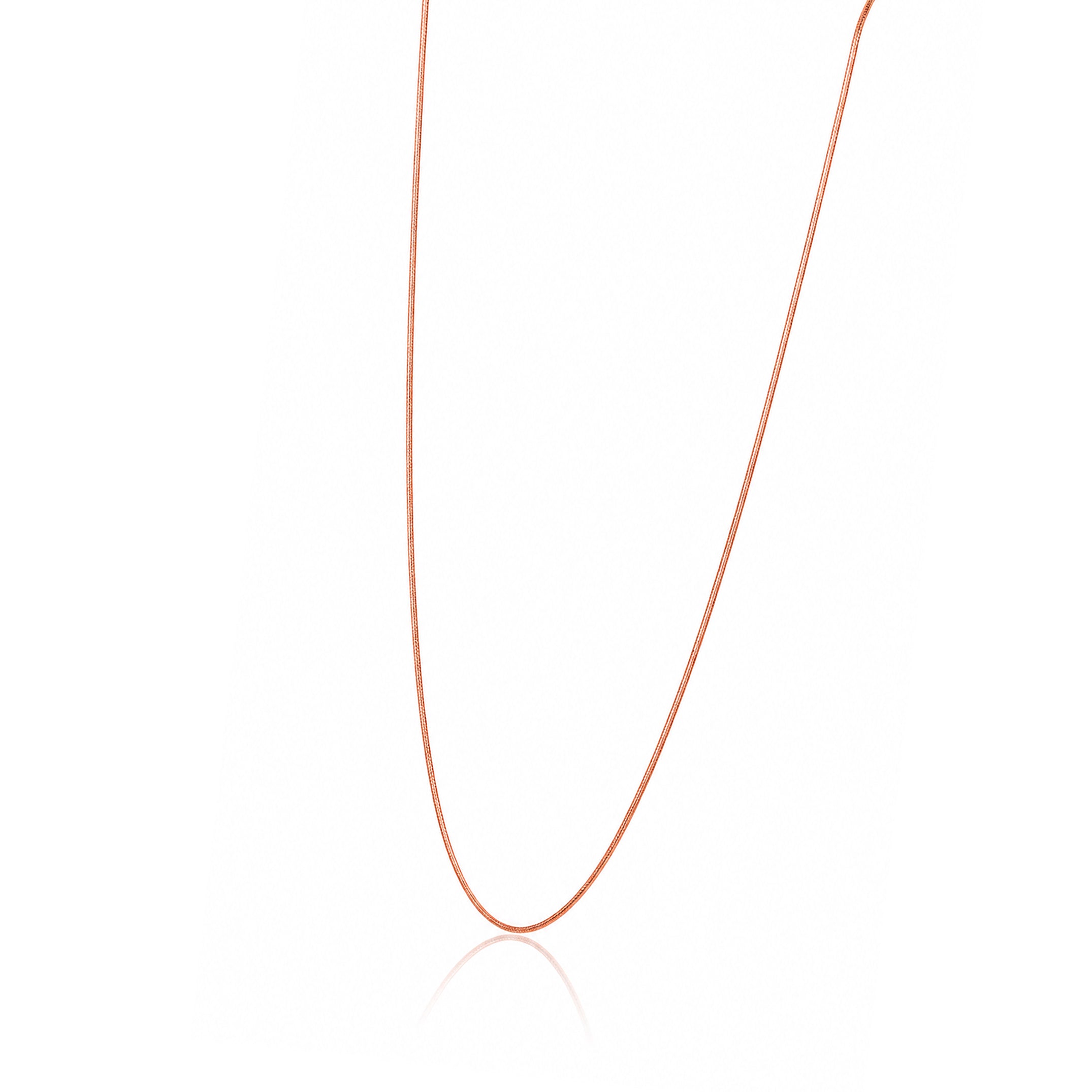 Sleek Rose Gold Snake Sterling Silver Chain