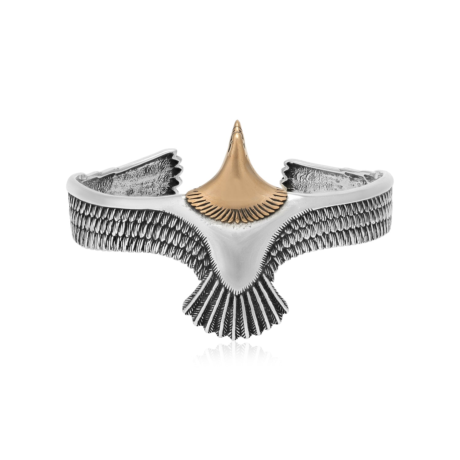 Sovereign Oxidised Sterling Silver Eagle Cuff