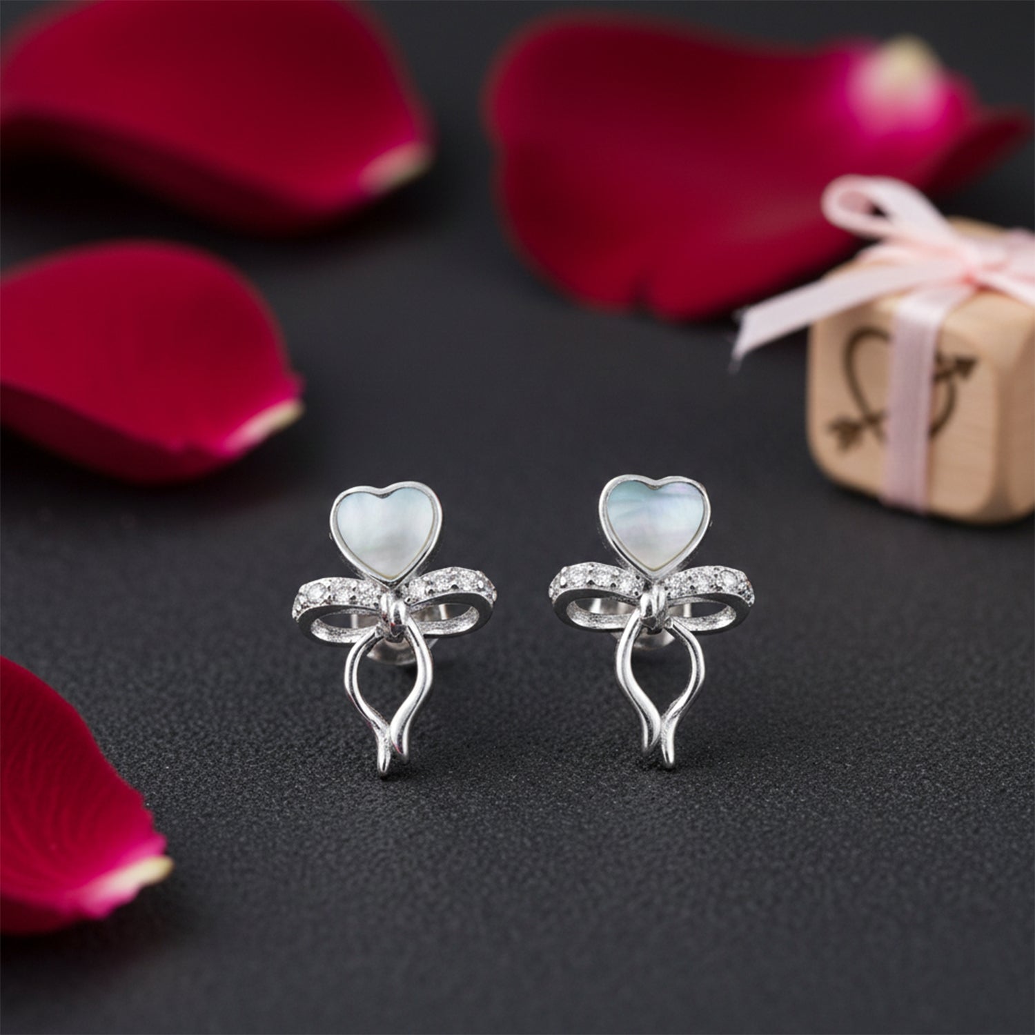 Spark Heart Shine 925 Sterling Silver Earrings for Women