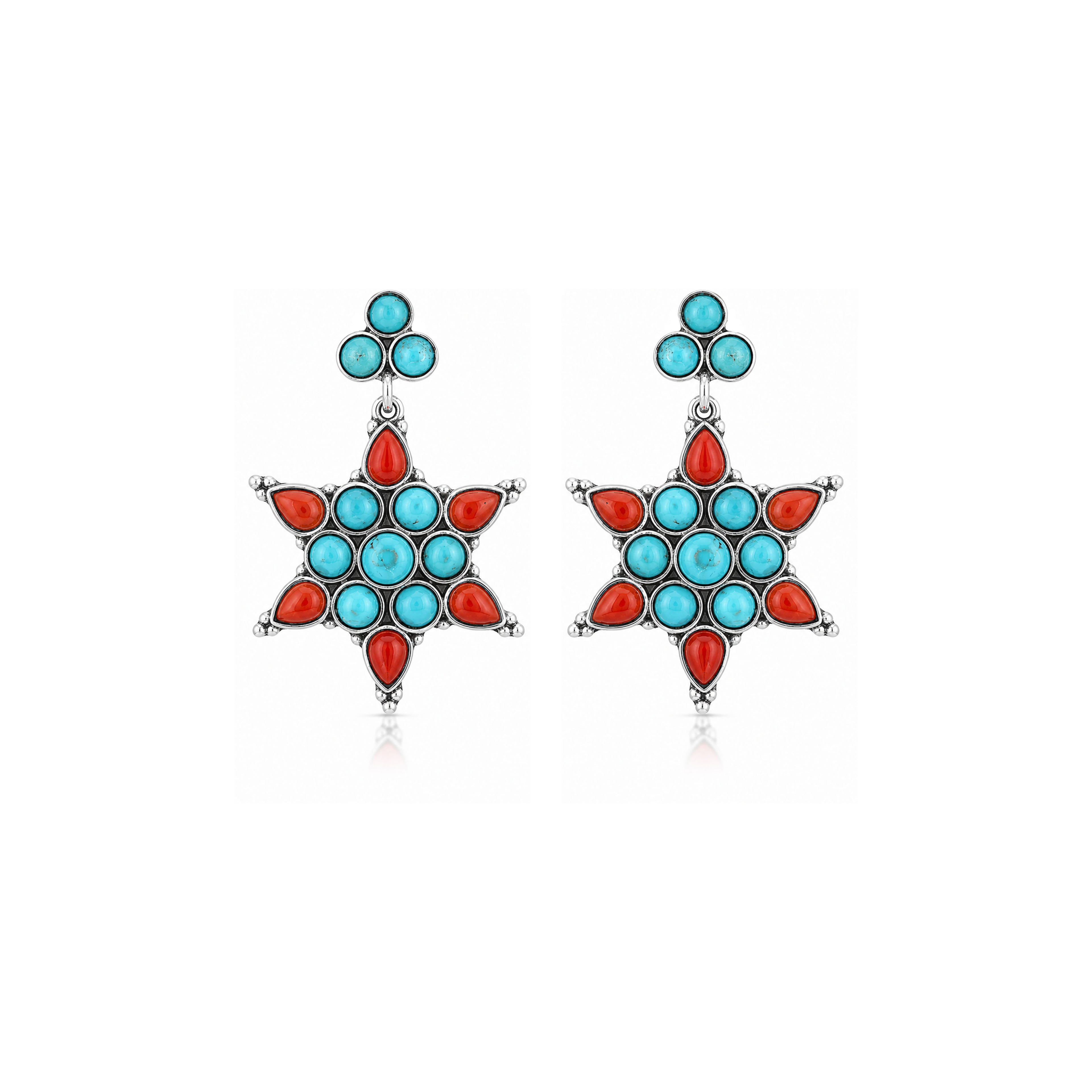 Starflower Gem Radiance 925 Sterling Silver Fashion Earrings