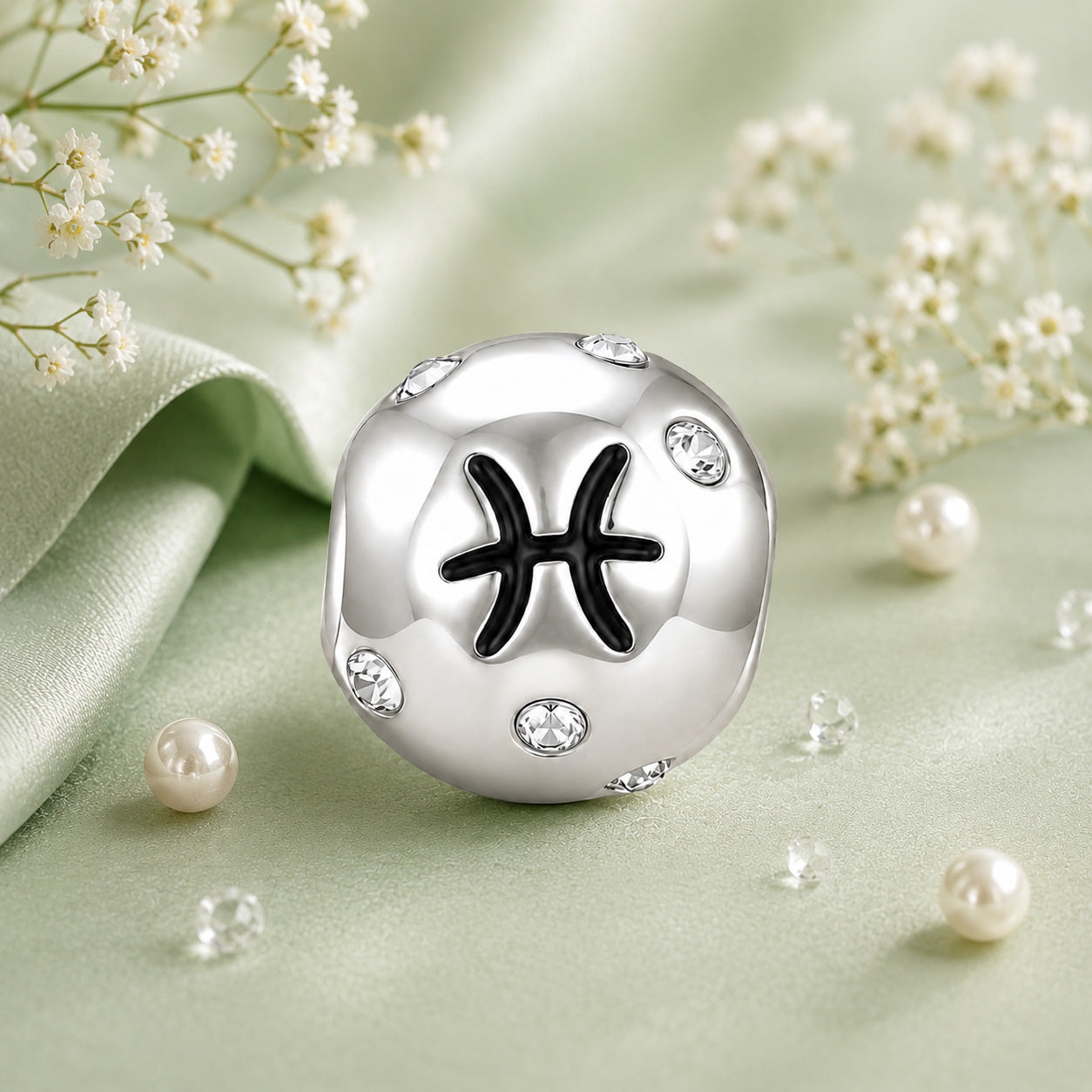 Starlit Pisces Elegance 925 Sterling Silver Charms