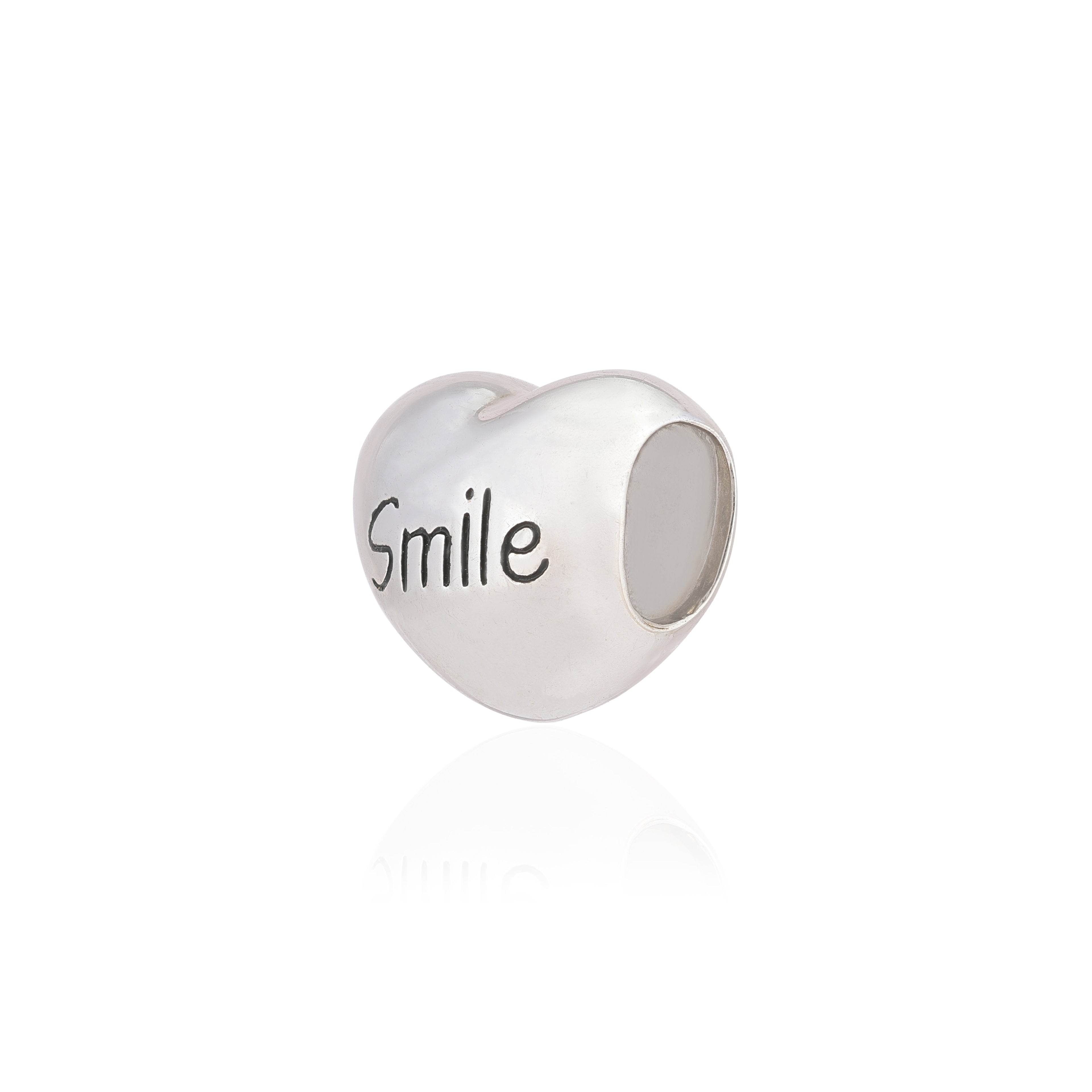 925 Sterling Silver Smiley Soul Heart Charm Pendant for Women
