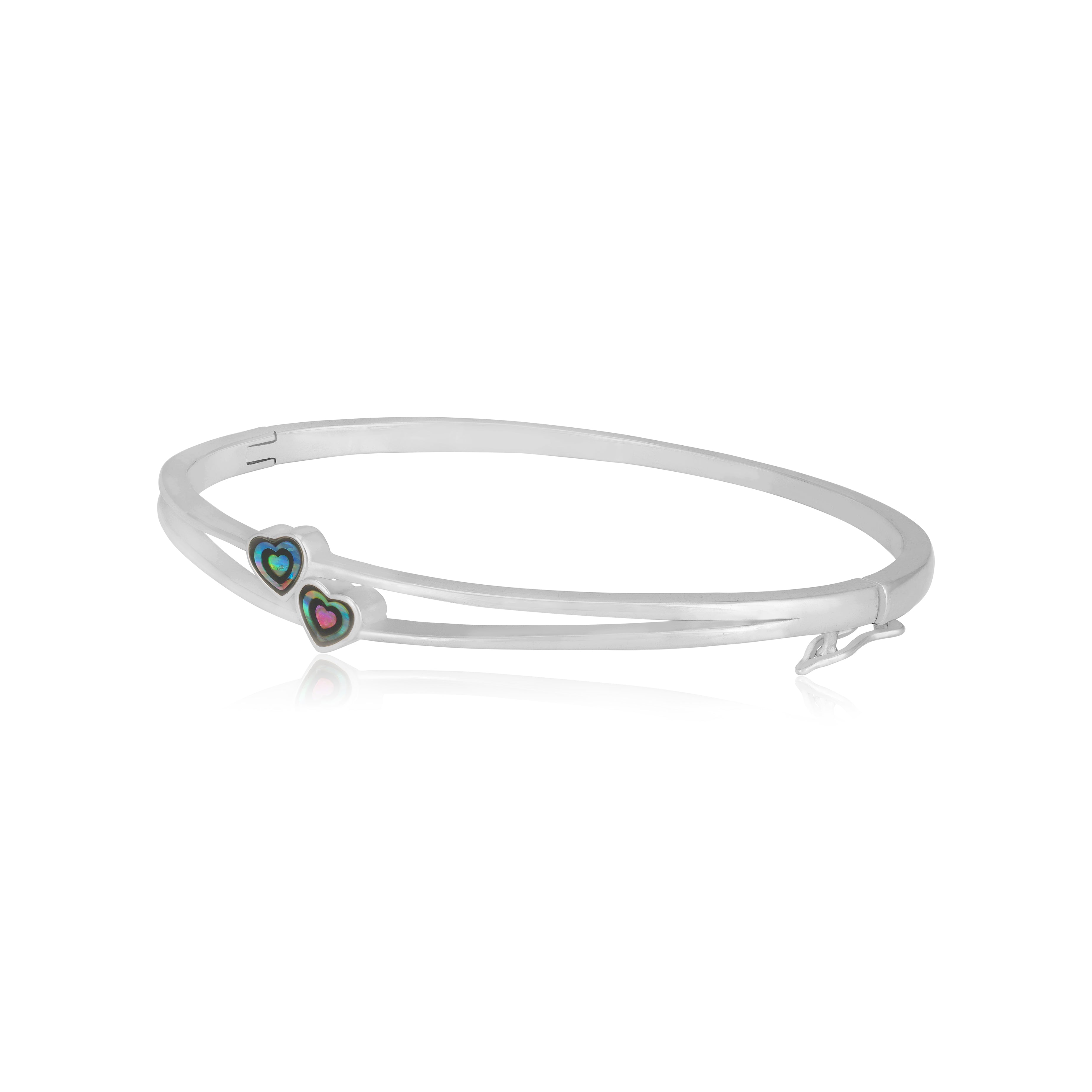 925 Sterling Silver Colour Pop Duo Heart Bracelet For Women