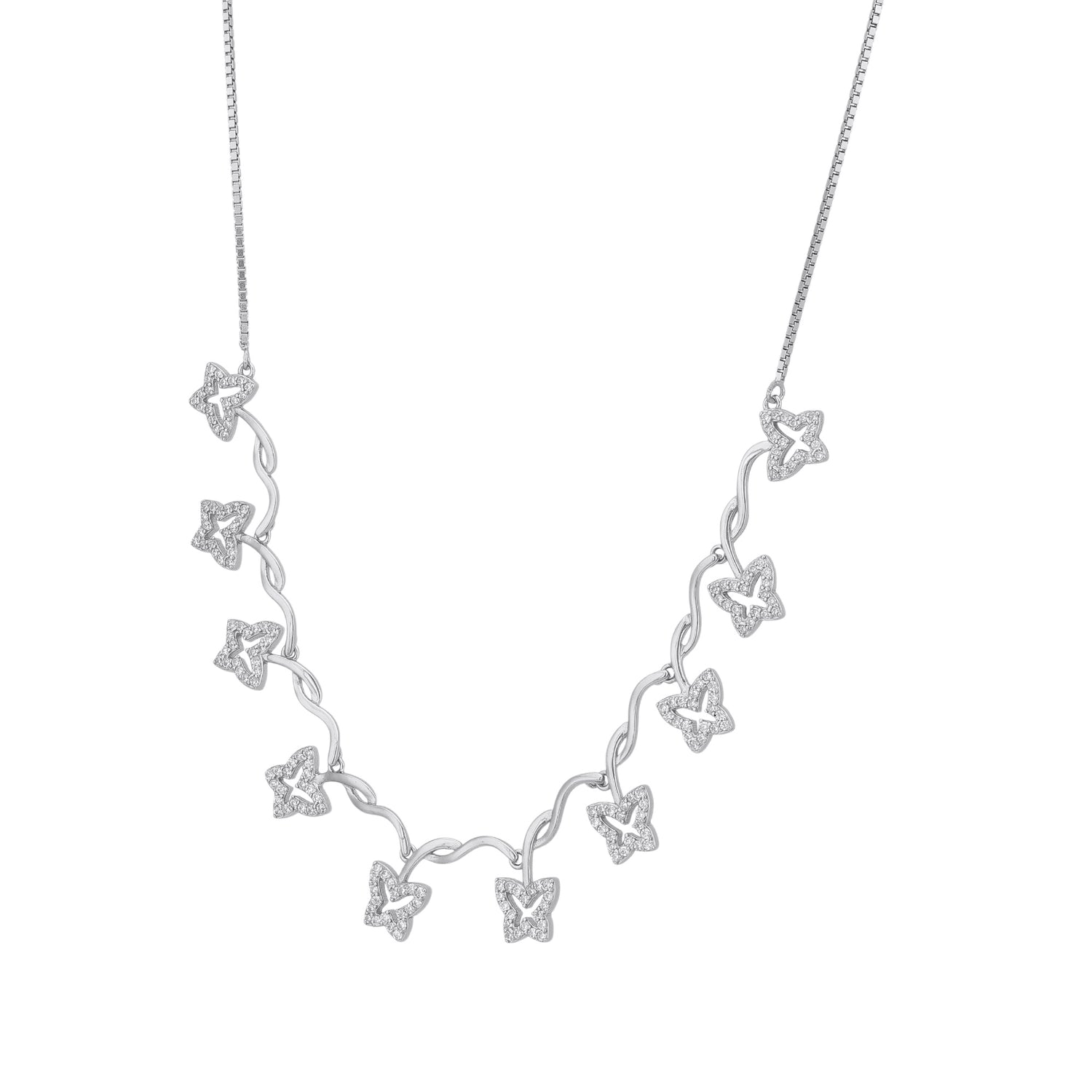 925 Sterling Silver Dancing Butterfly Necklace for Women