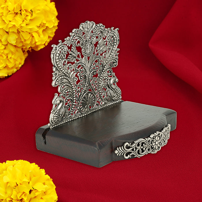 925 Sterling Silver Dual Peacock Peedam For Keeping God Idols