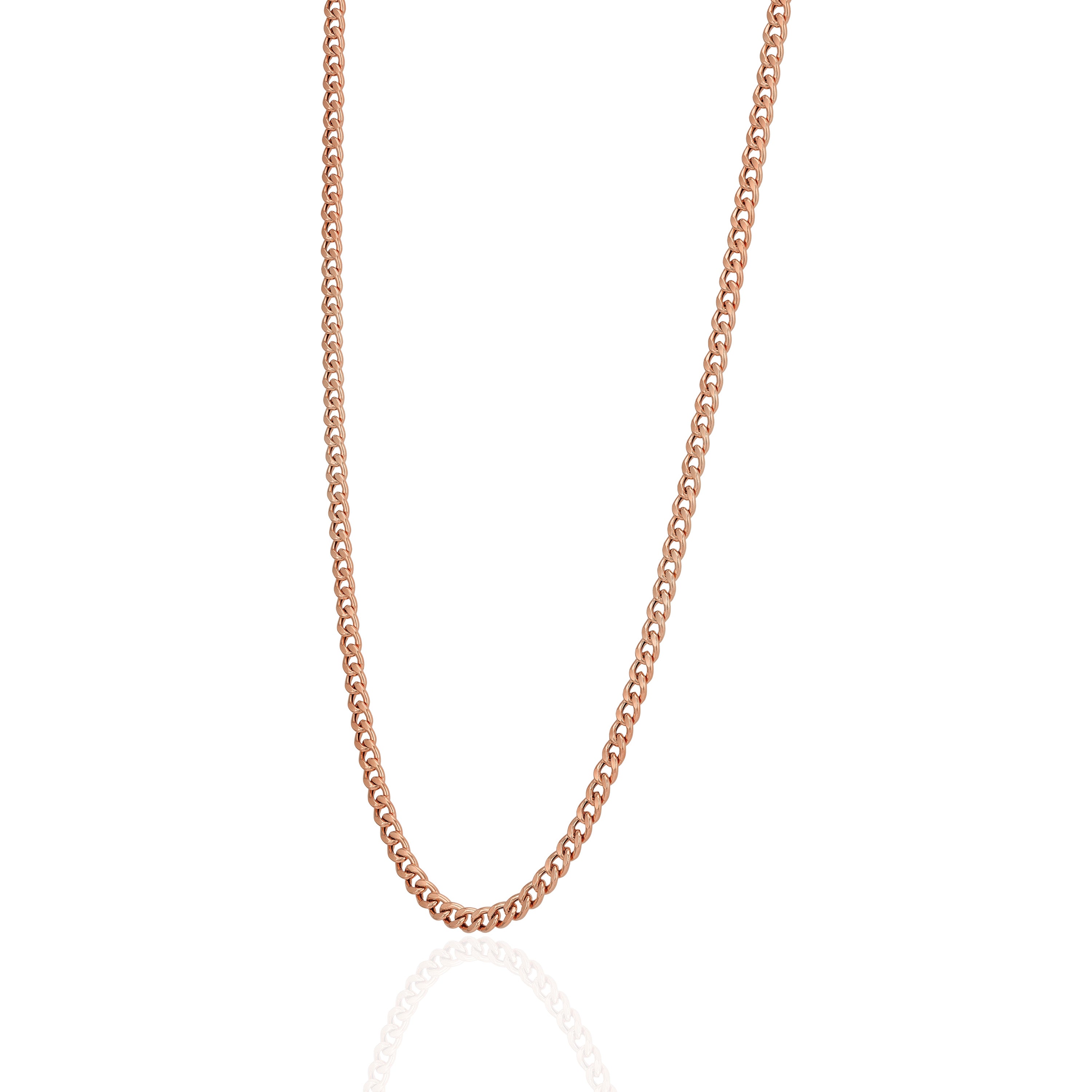 925 Sterling Silver EmberCrest Luxe Curb Chain for Men
