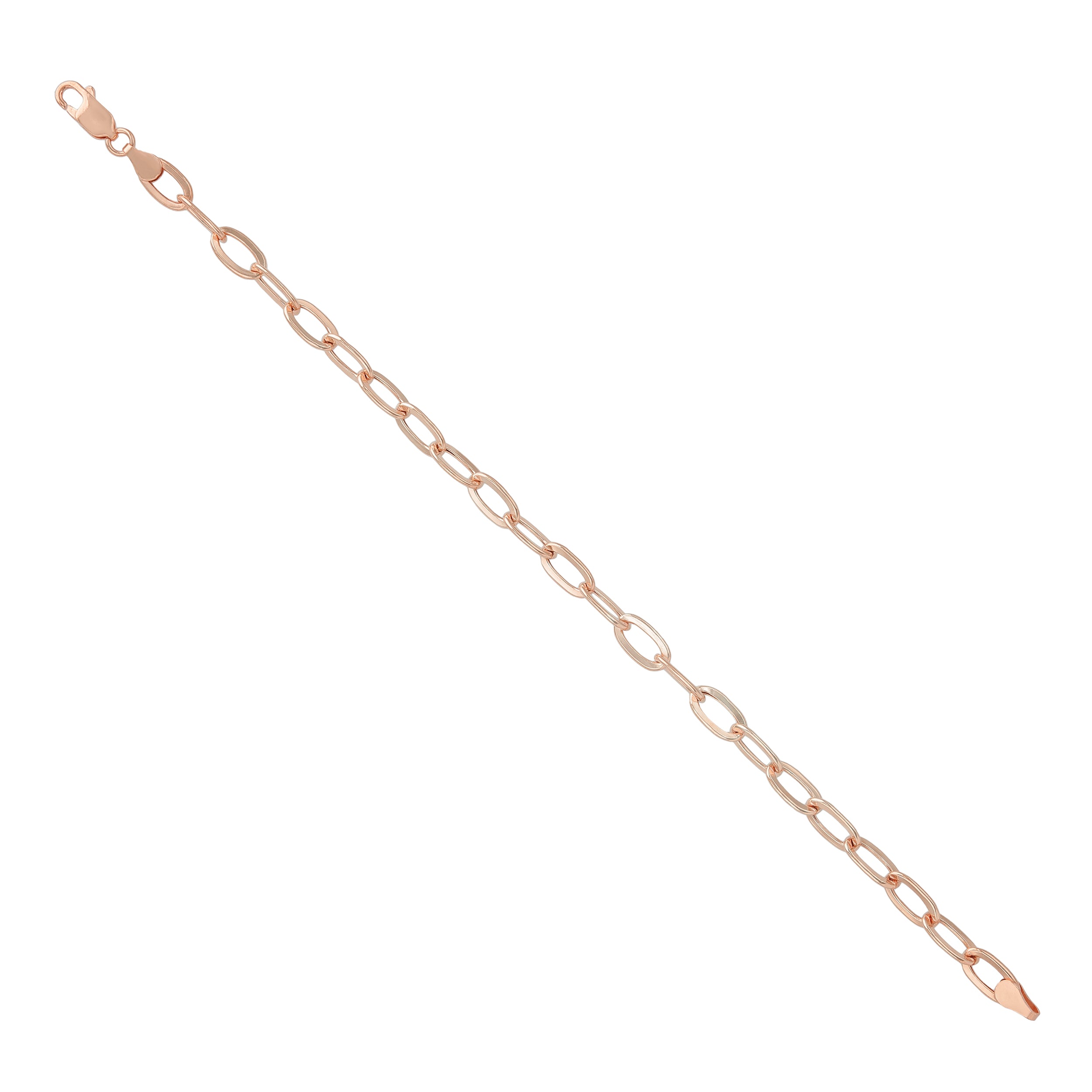 925 Sterling Silver EmberLink Axis Oval Bracelet for Men