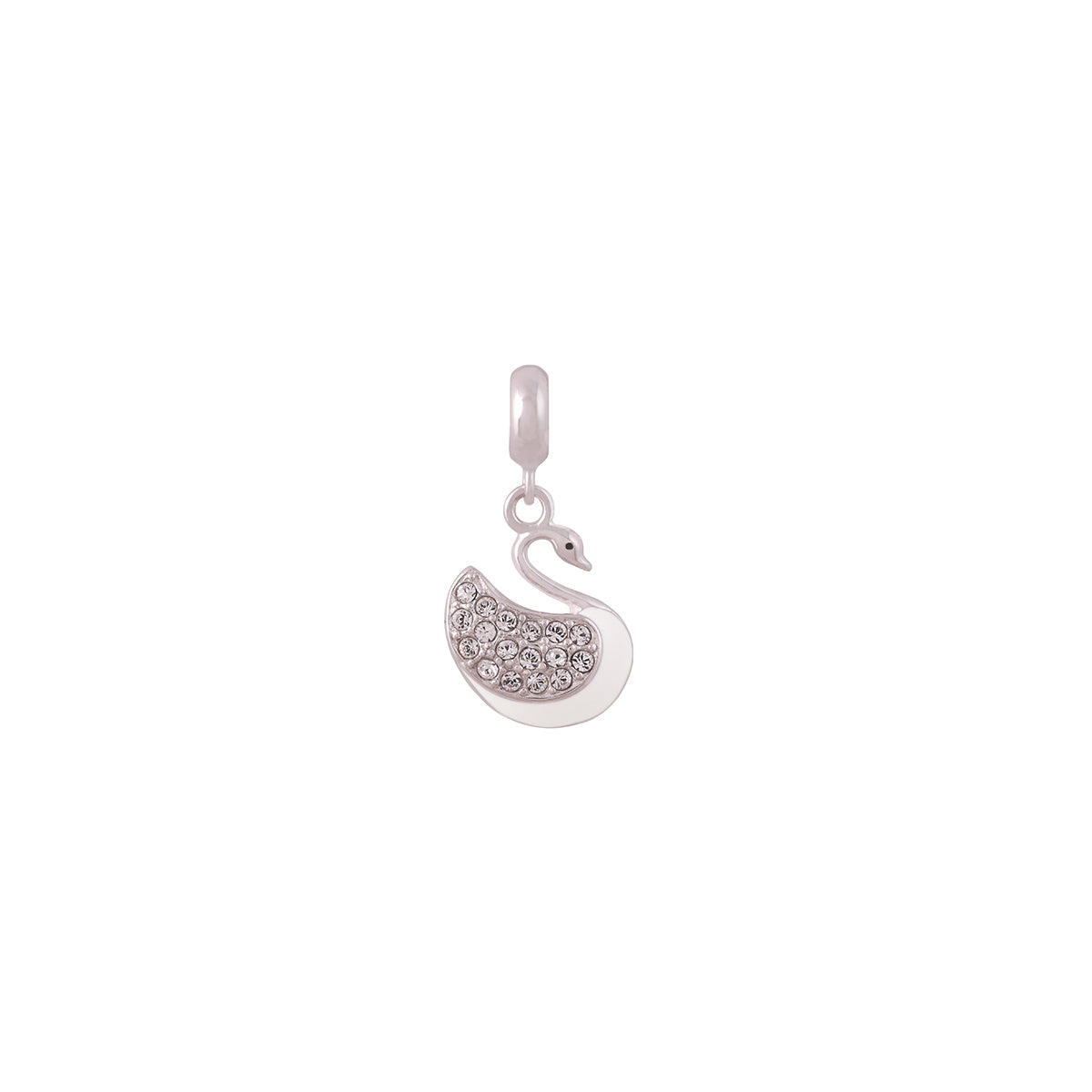 925 Sterling Silver Fancy Swan Pendant