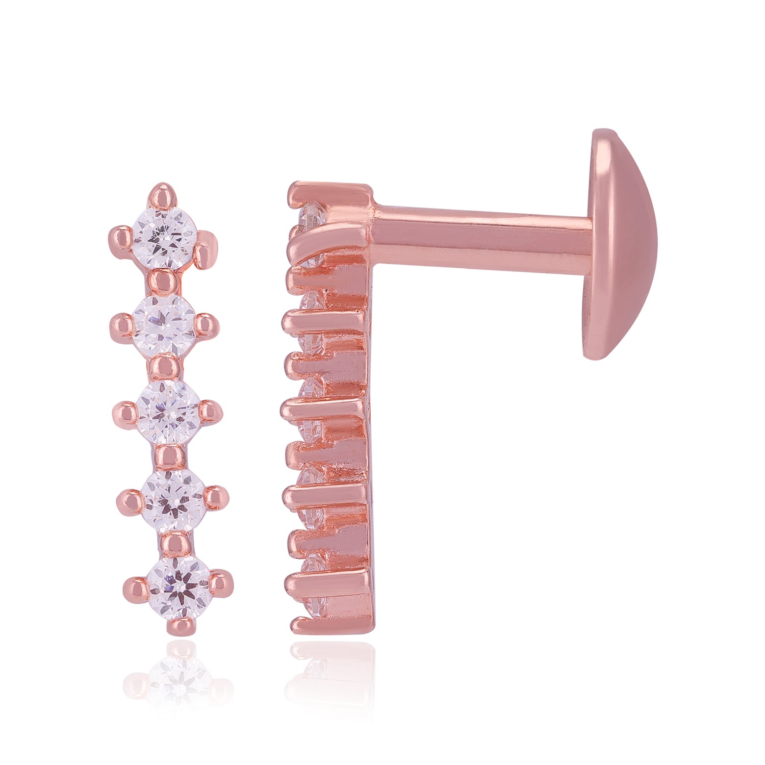 925 Sterling Silver Five Stone Drop Earrings For Women