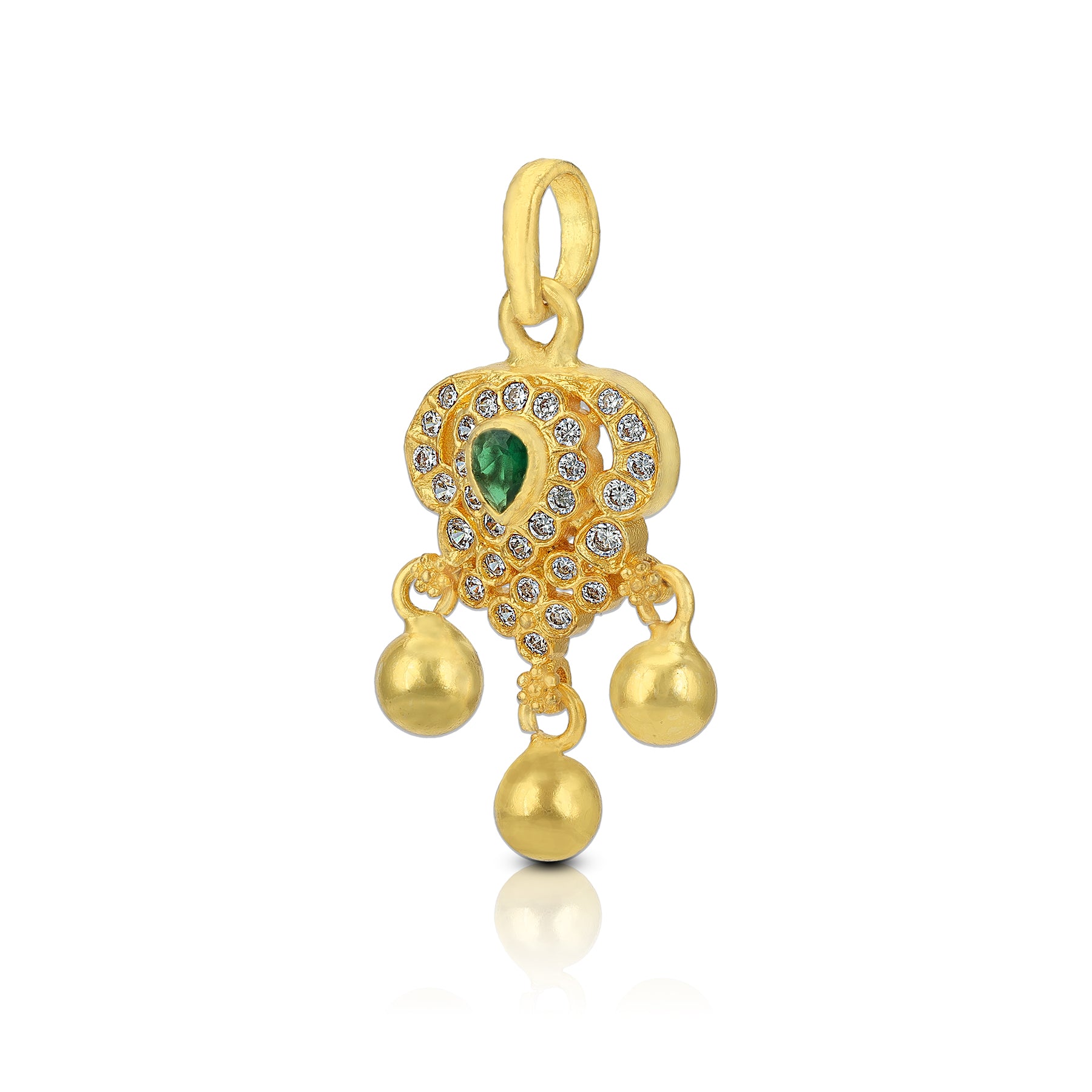 925 Sterling Silver Floralistic Gold Drop Pendant For Women