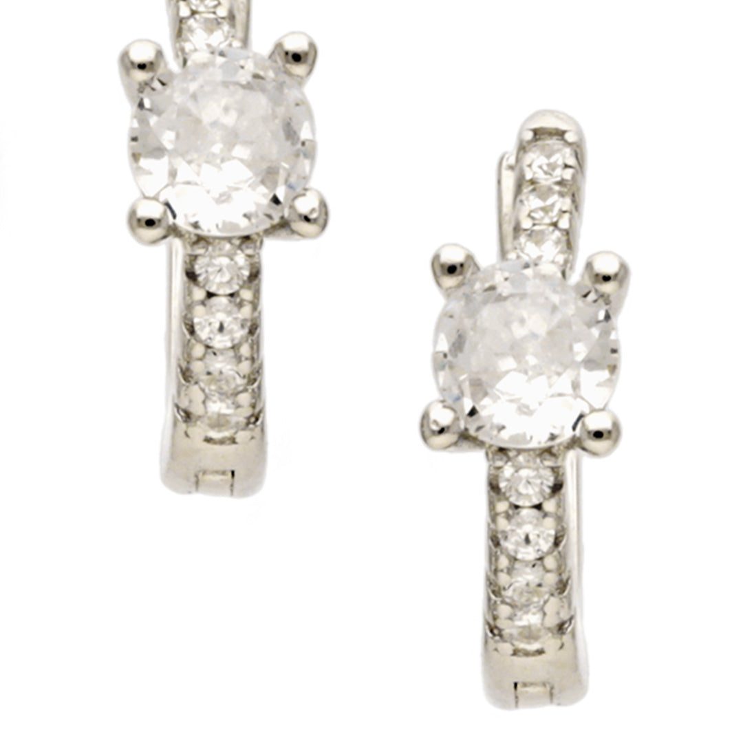 925 Sterling Silver Frosty White Stud