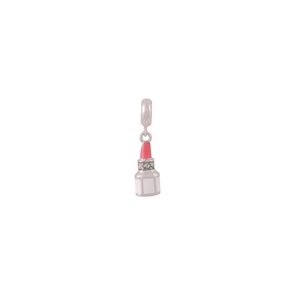 925 Sterling Silver Glossy Lipstick Pendant