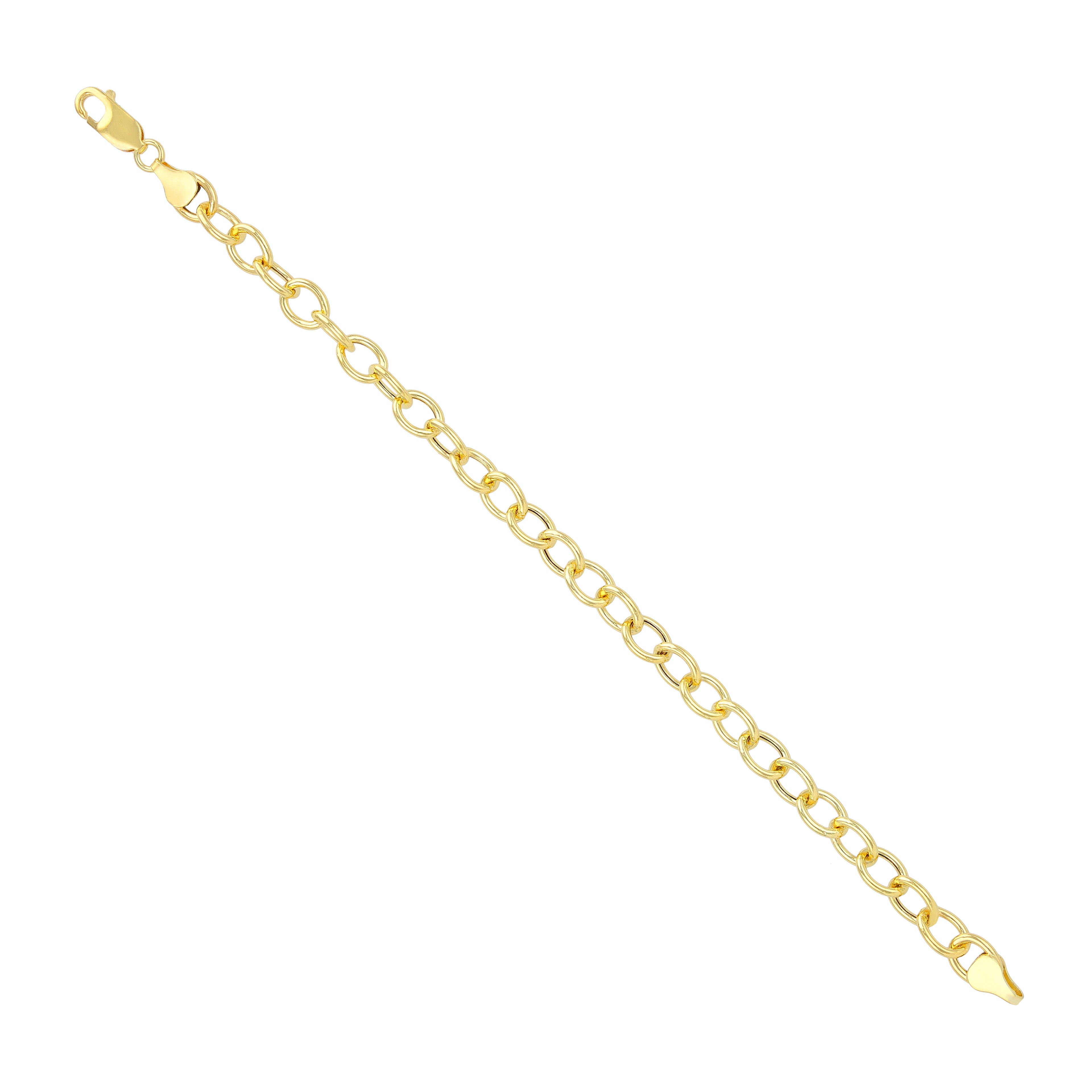 925 Sterling Silver GoldPlated HaloLink Bracelet for Men