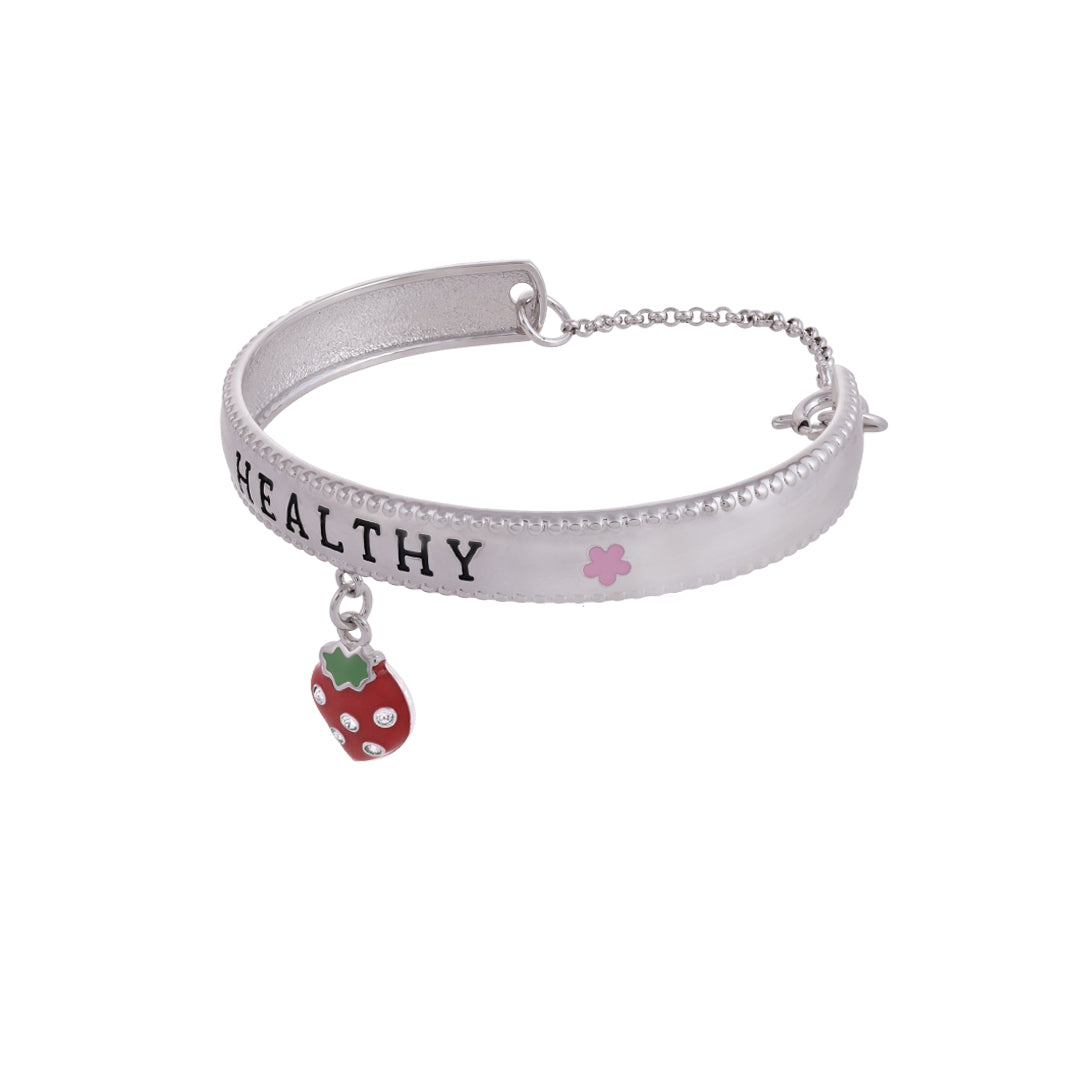 925 Sterling Silver Healthy Printed Berry Drop Kada For Kids